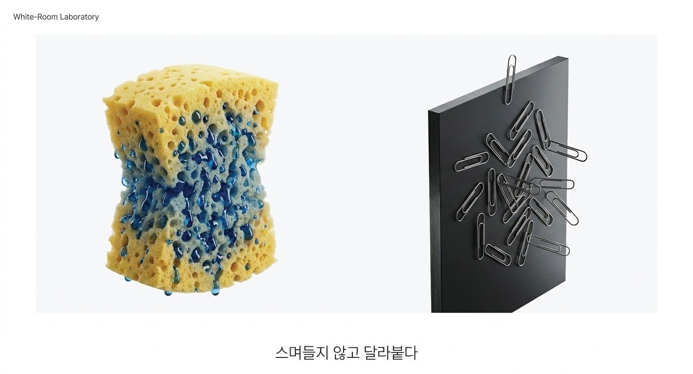 활성탄효능 설명이미지 스펀지와 자석