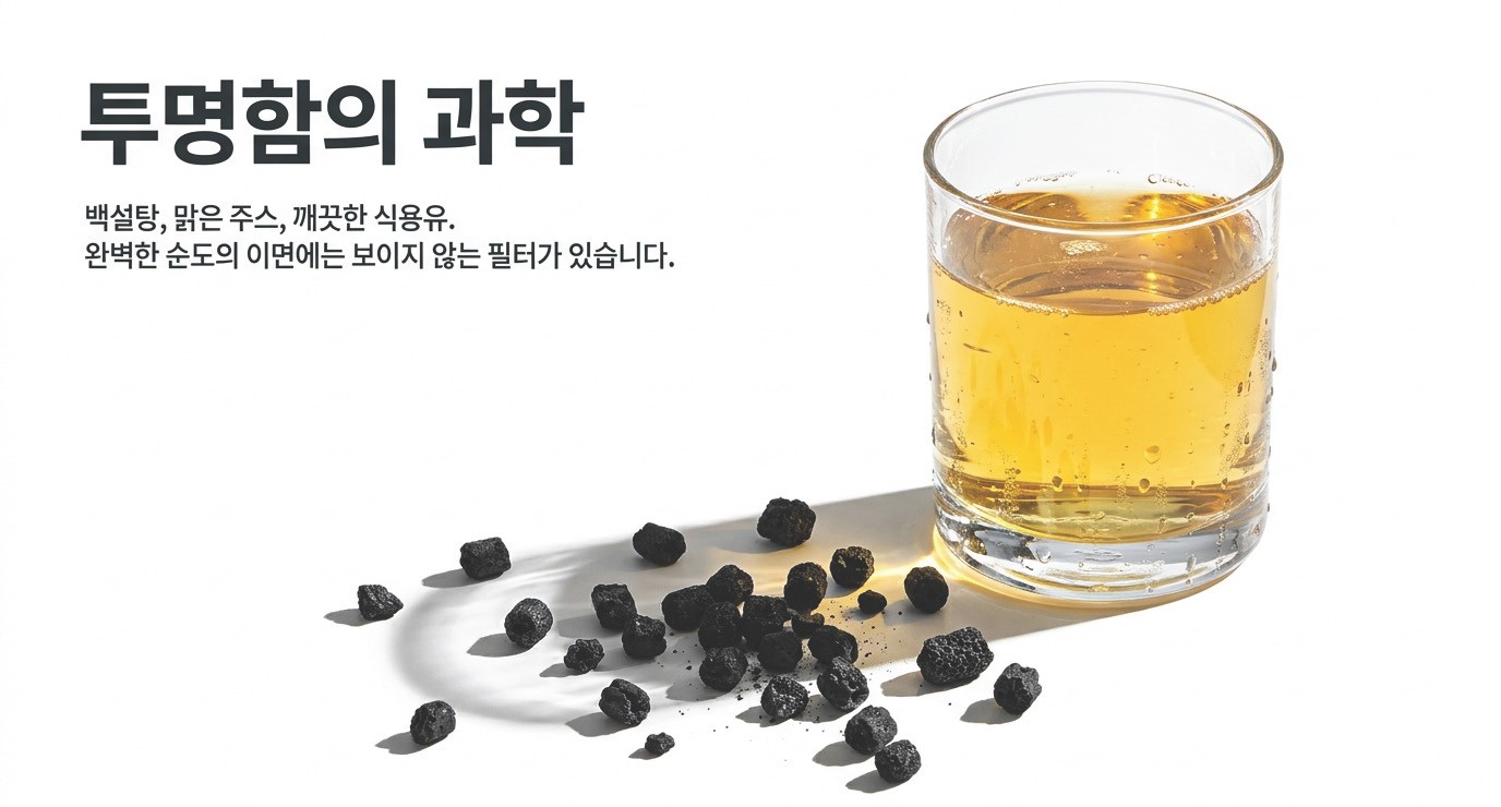 요오드가(Iodine Number)가 높아도 식품 탈색 효율을 보장하지 않는 이유 - 요오드 분자(0.5nm) 기준 마이크로 기공 지표는 제당·주스·식용유의 갈변 색소인 멜라노이딘·폴리페놀 거대 분자 제거와 무관