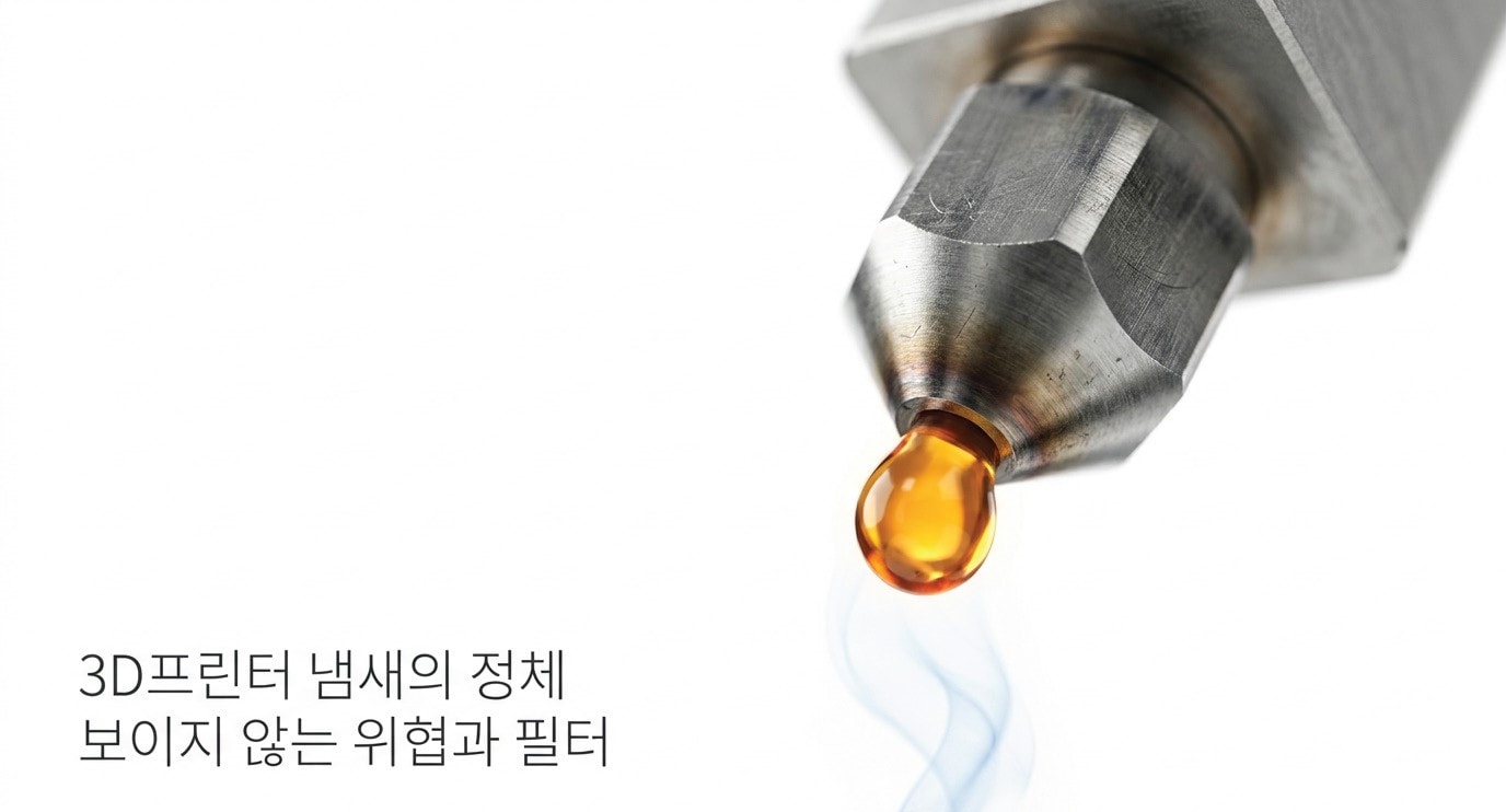 3D프린터 필라멘트가 녹아서 나오는 모습