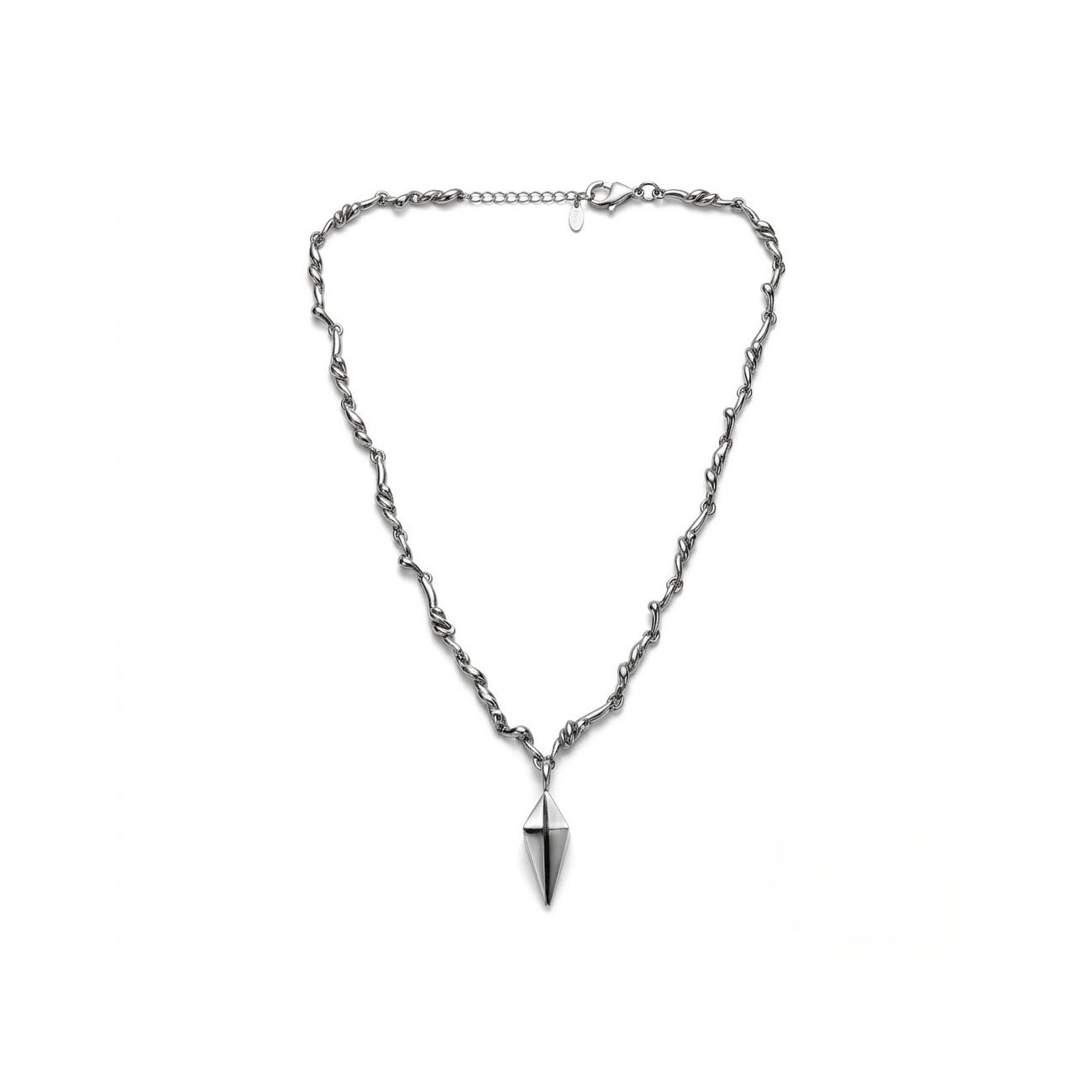 Edge Drop Necklace | Silver925 Genderless Jewelry | AMBERMARINE