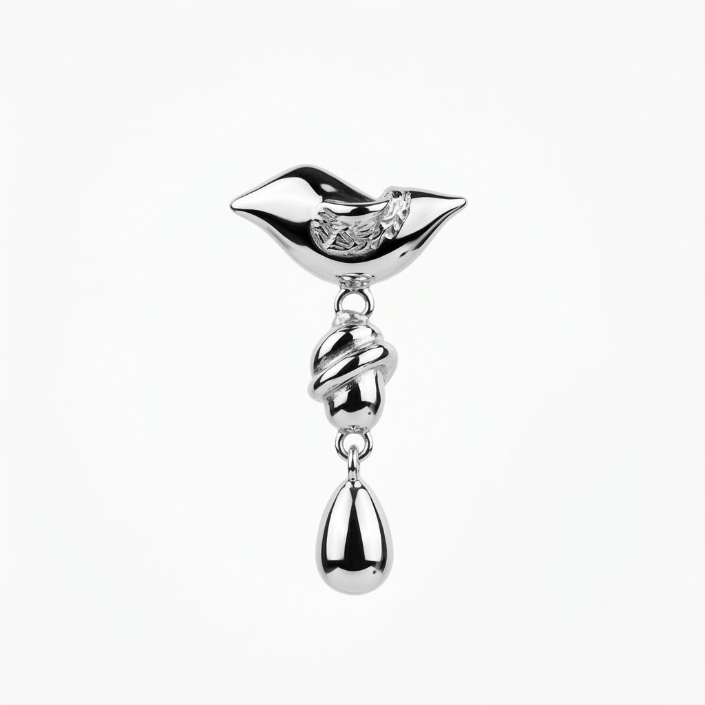 TINY BIRD Earrings | Silver925 Genderless Jewelry | AMBERMARINE
