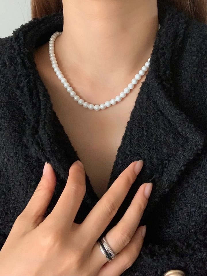 고급 핵진주 목걸이 6mm