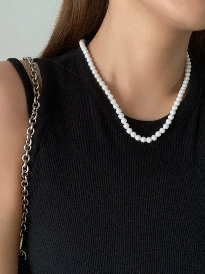 고급 핵진주 목걸이 6mm