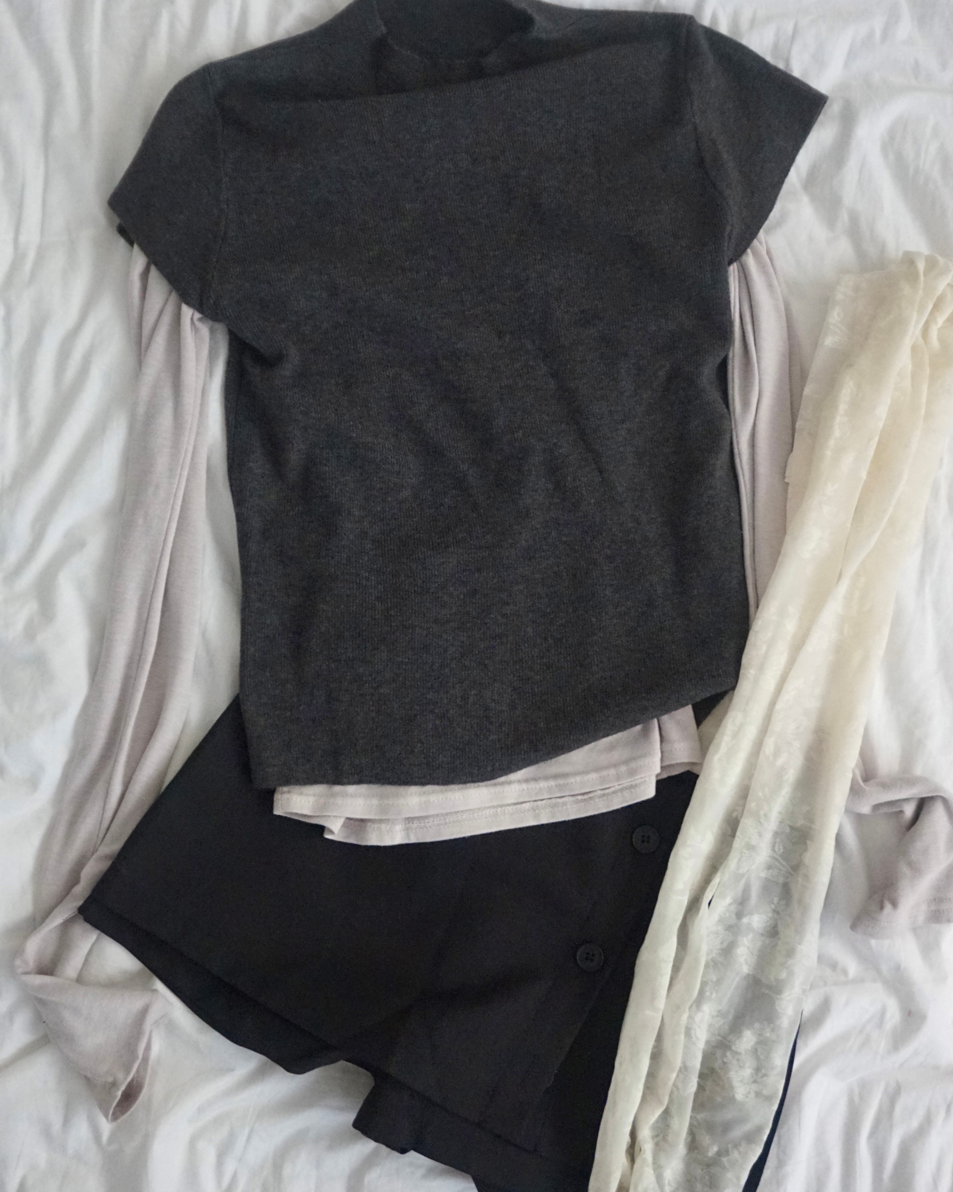 Soft cap-sleeve knit
