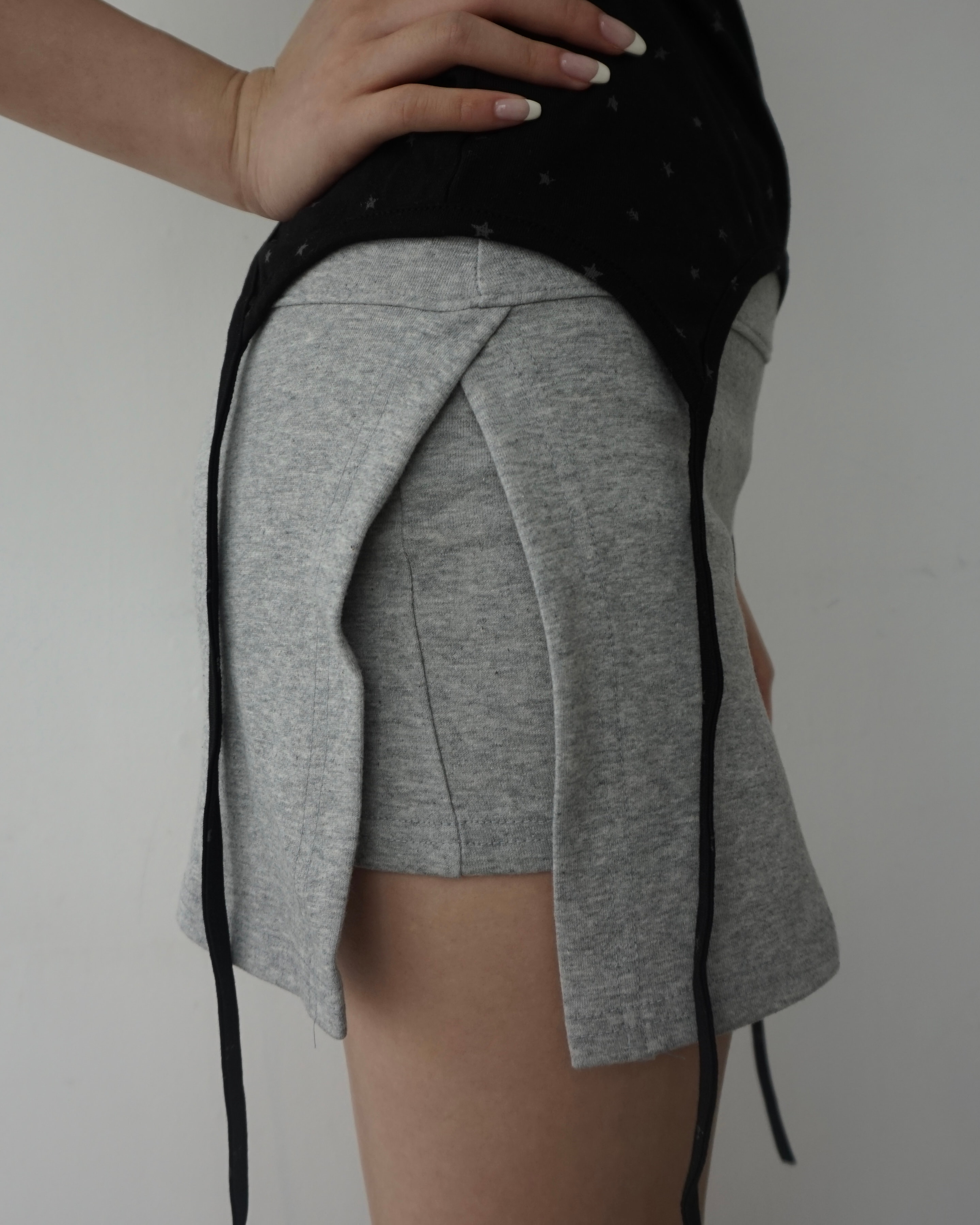 Slit miniskirt