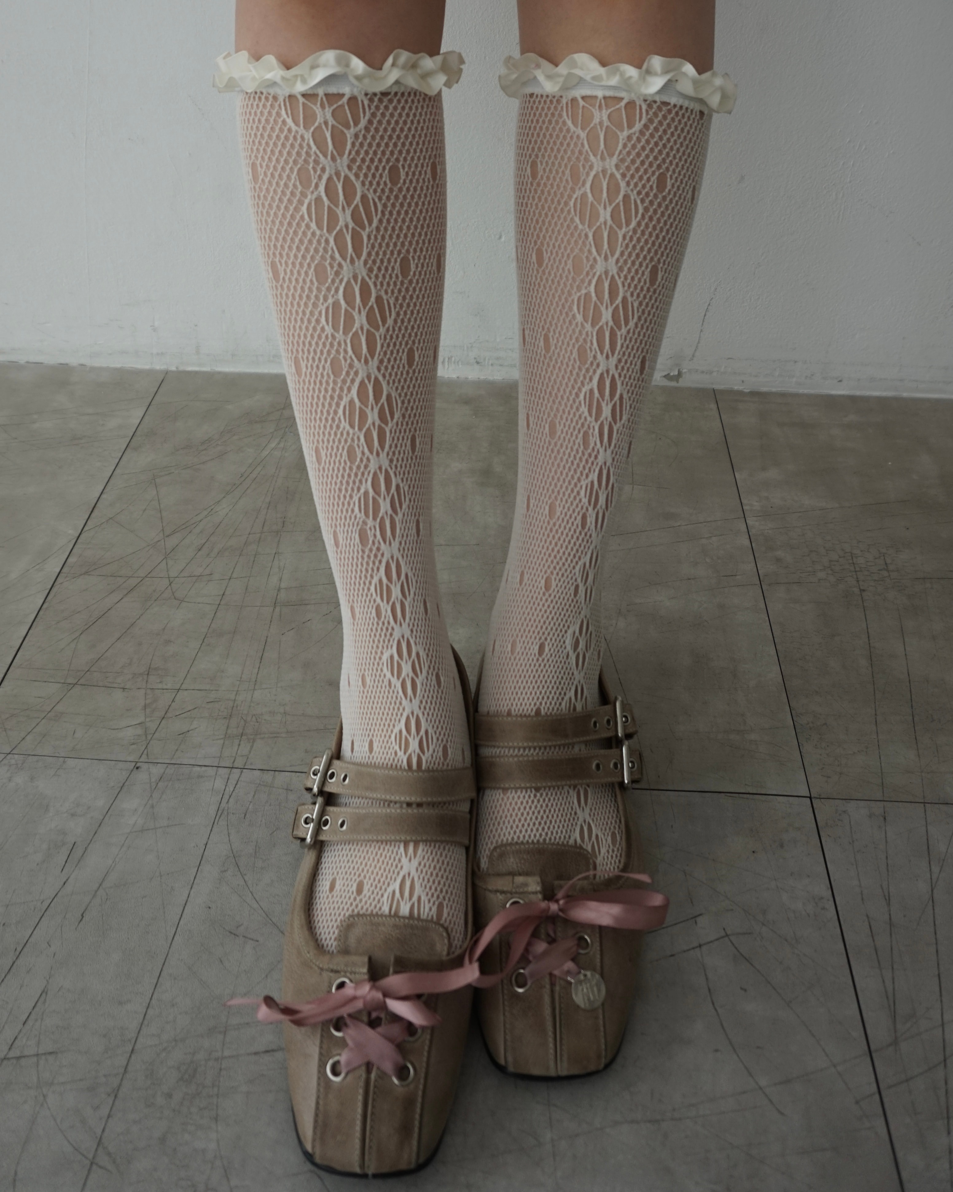 Lace mesh socks