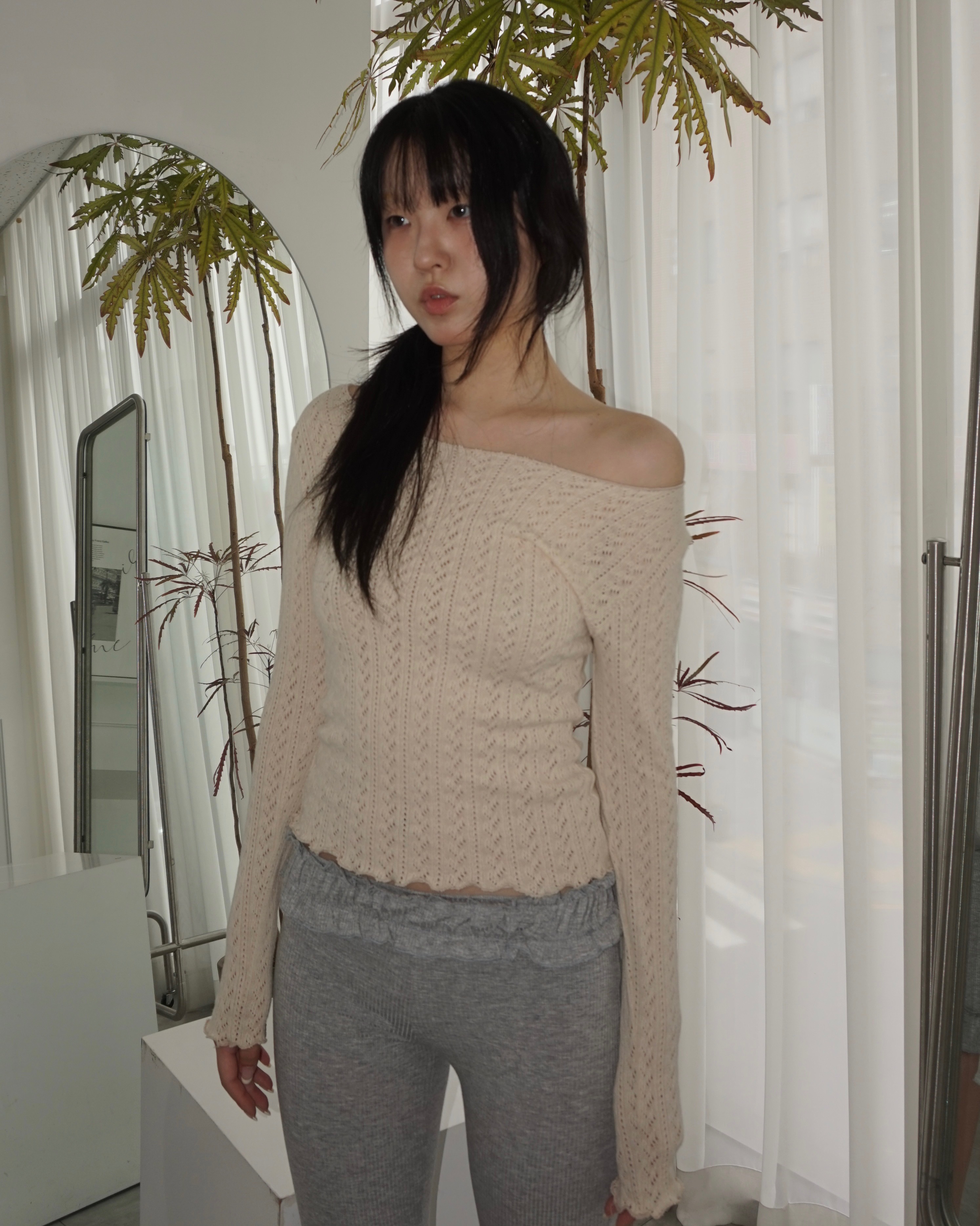 Wave punching knit