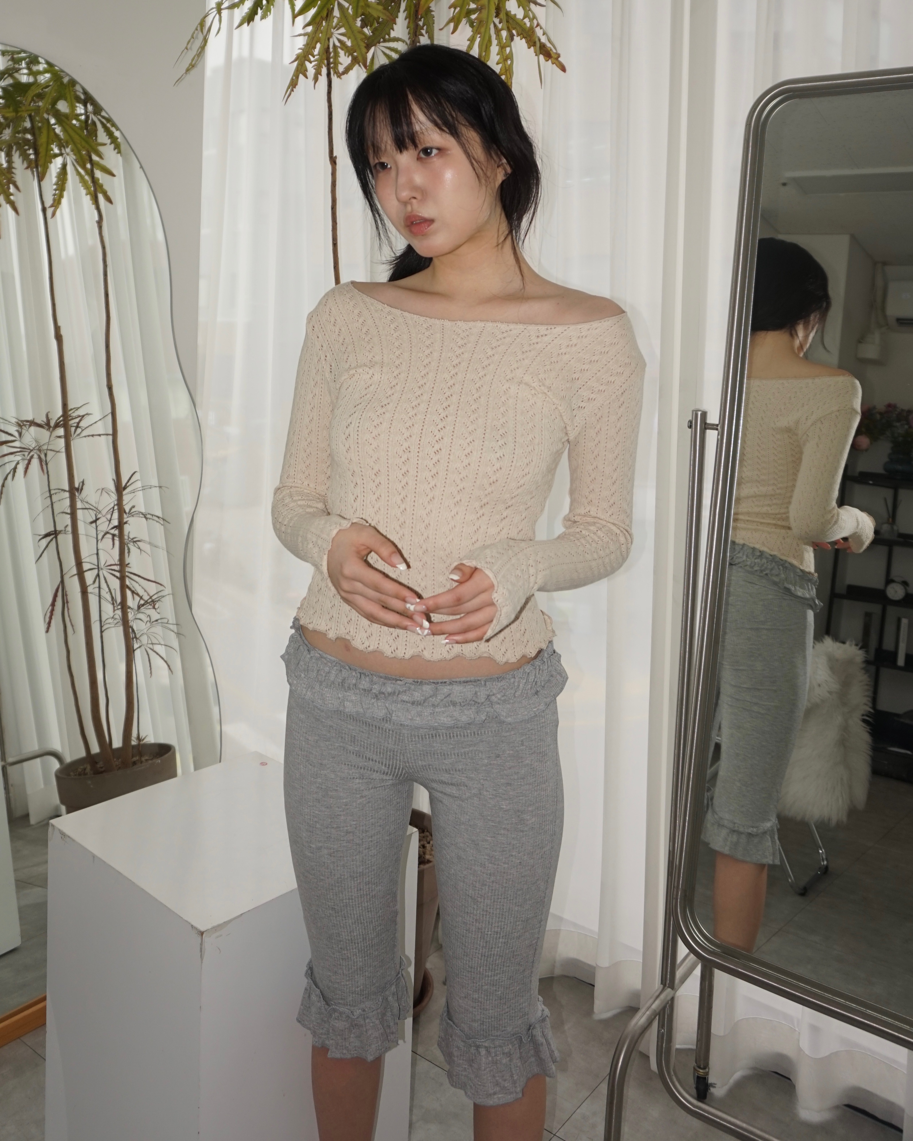 Wave punching knit