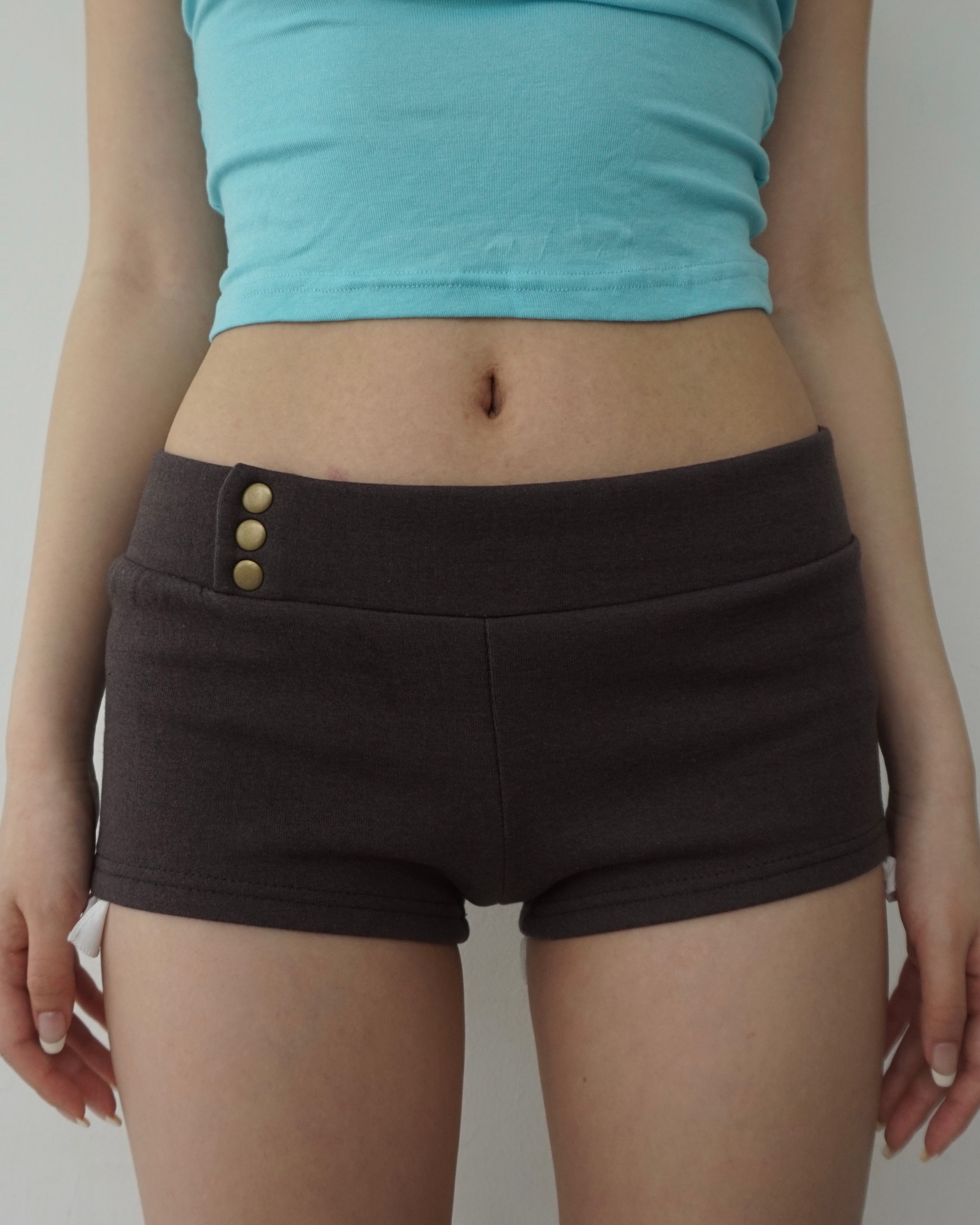 Button frill shorts