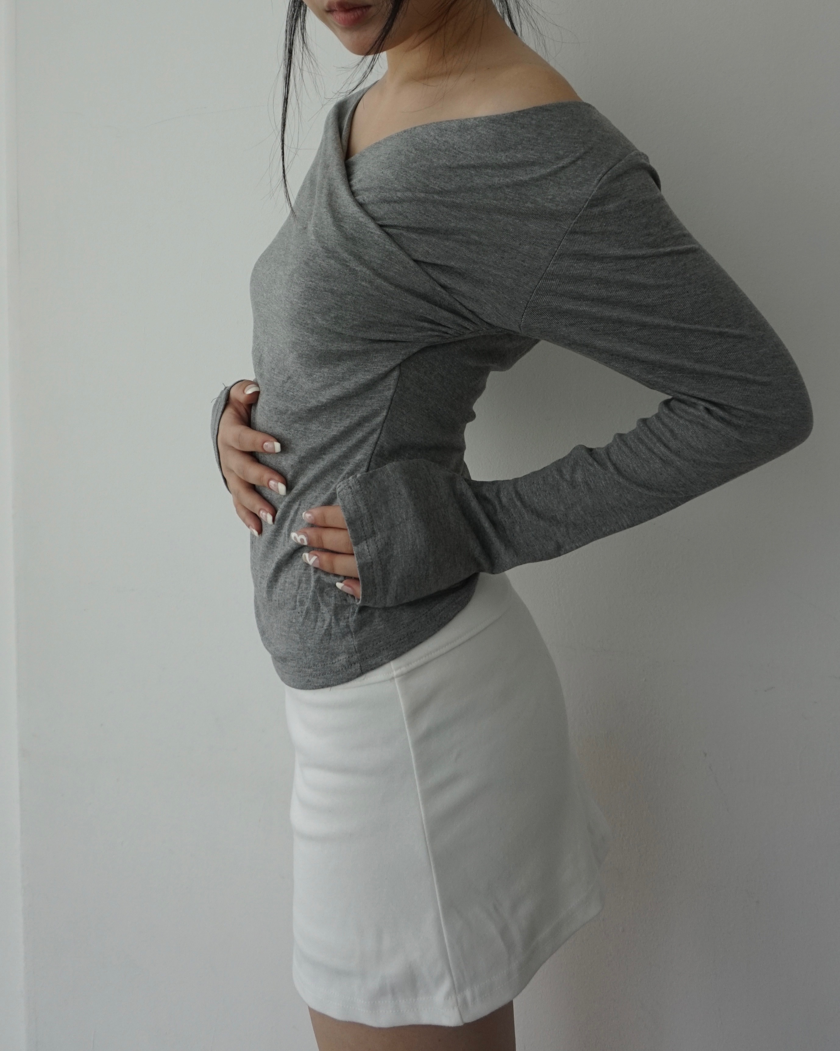 Slit miniskirt