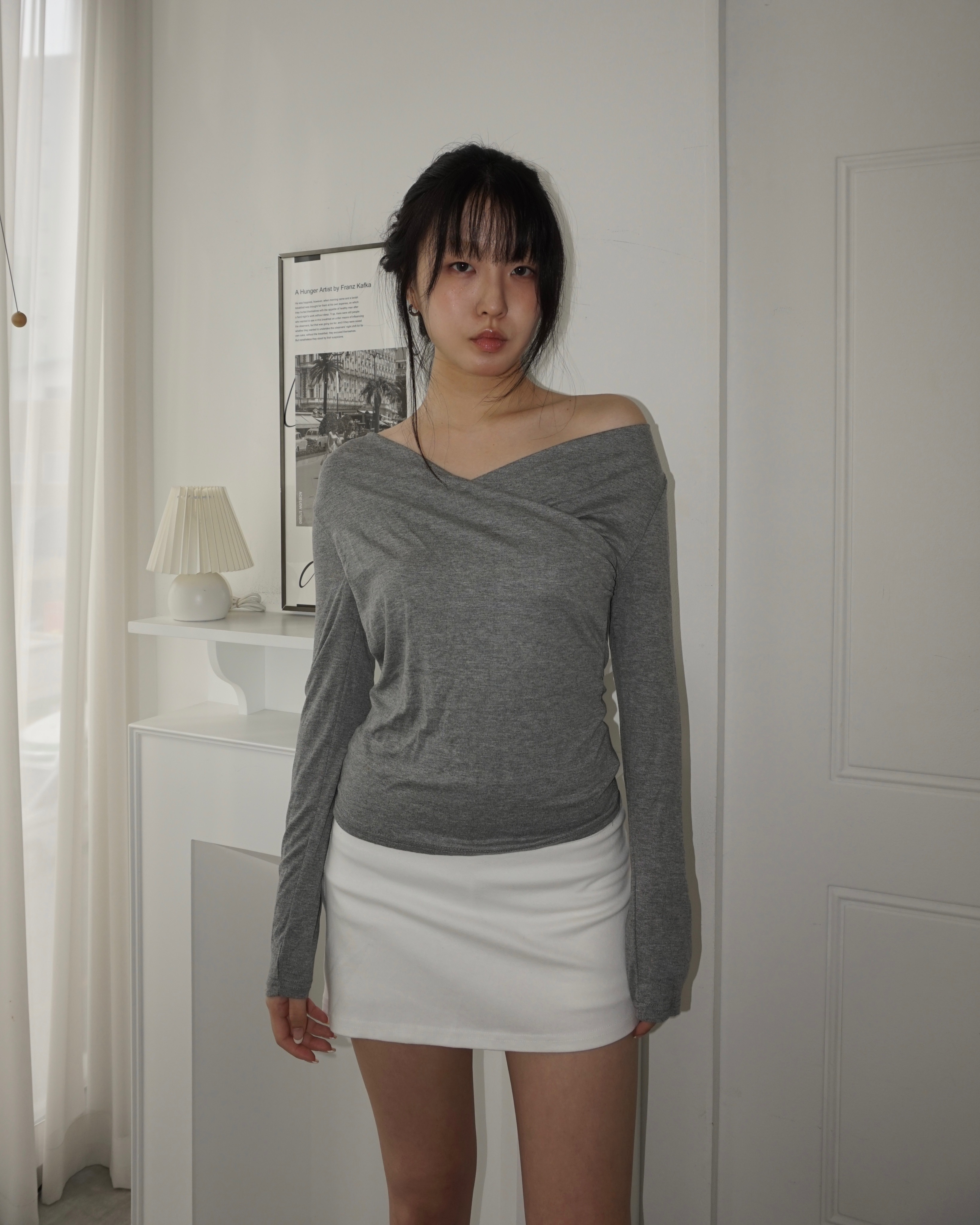 Slit miniskirt