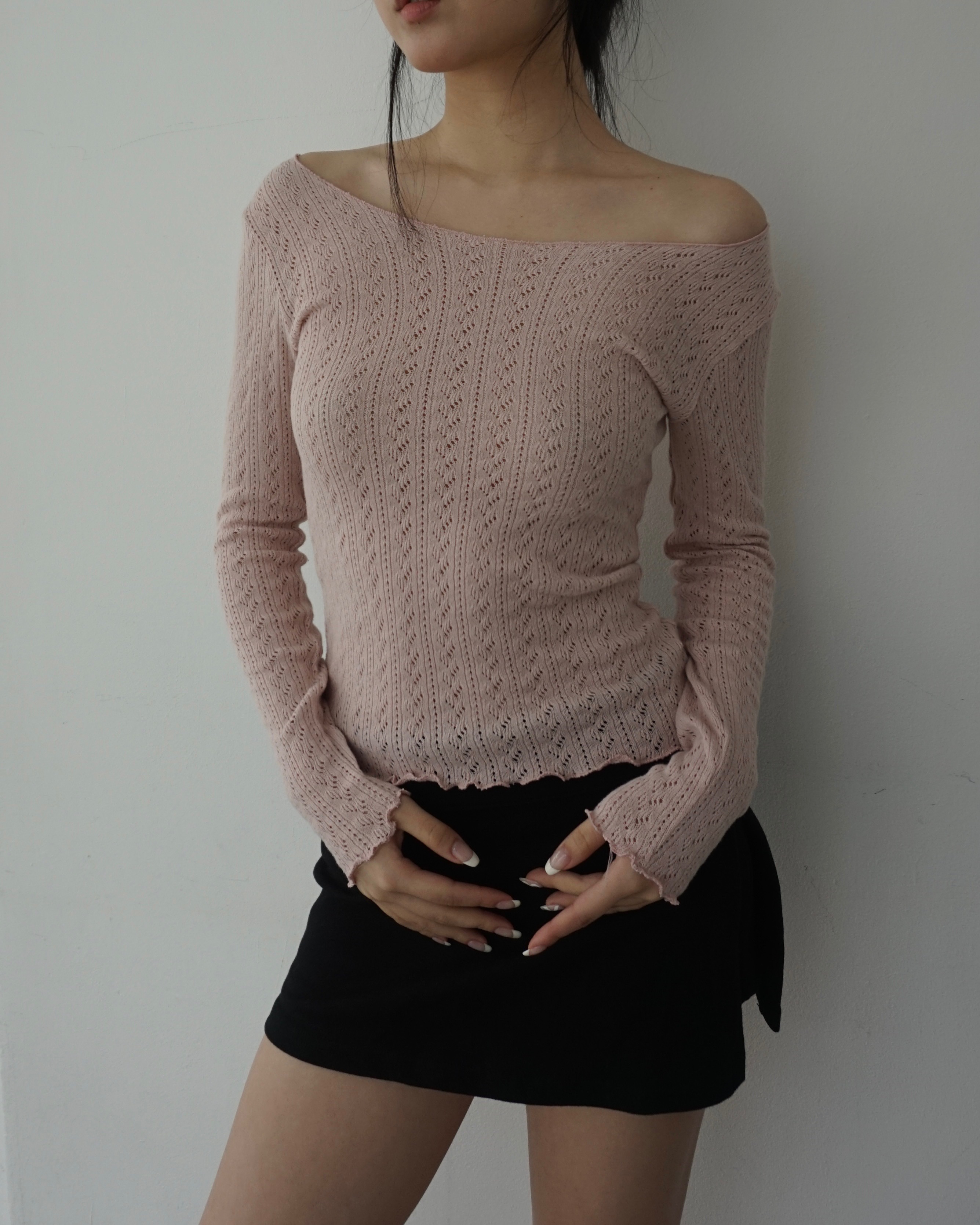 Wave punching knit