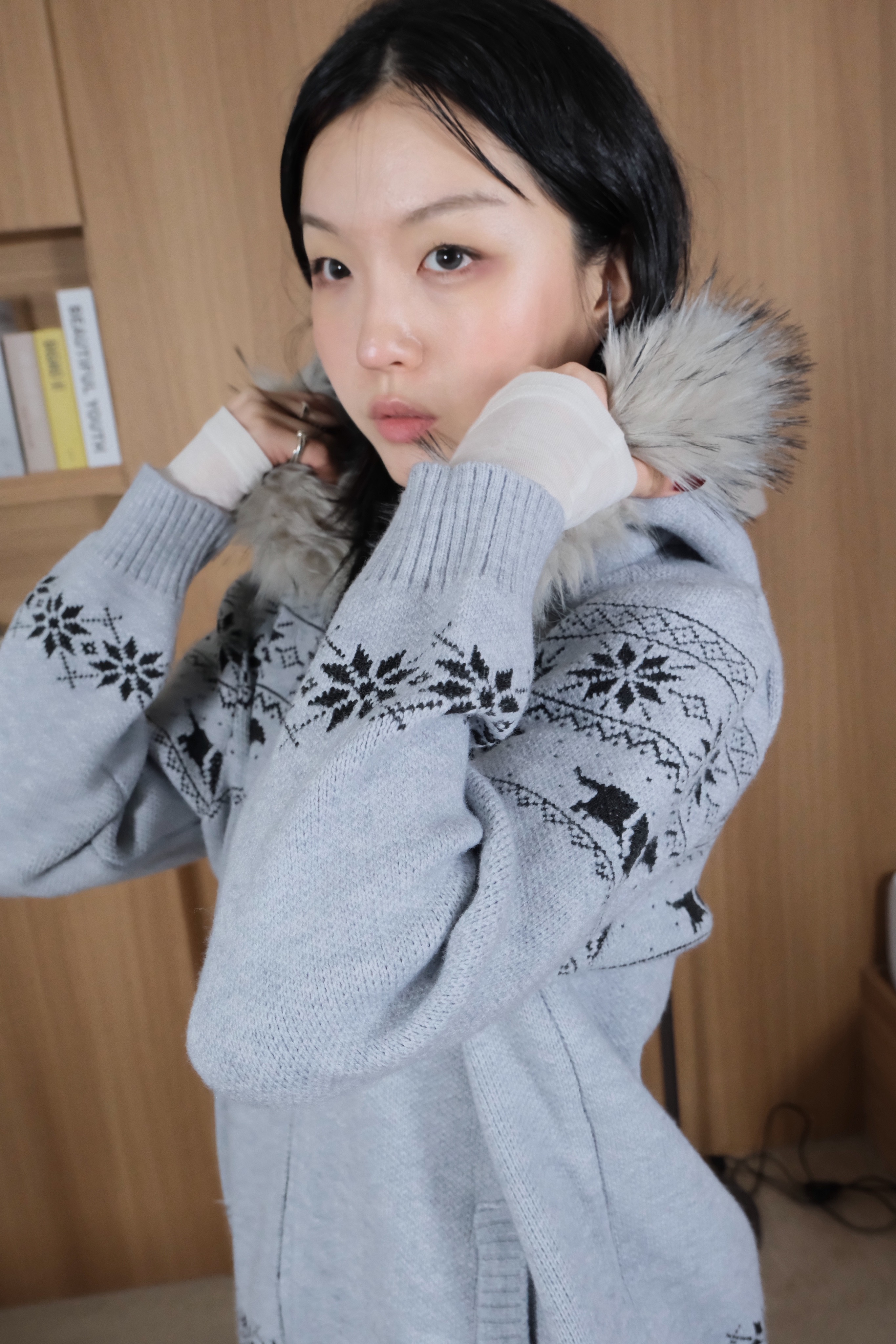 Nordic fur hoodie