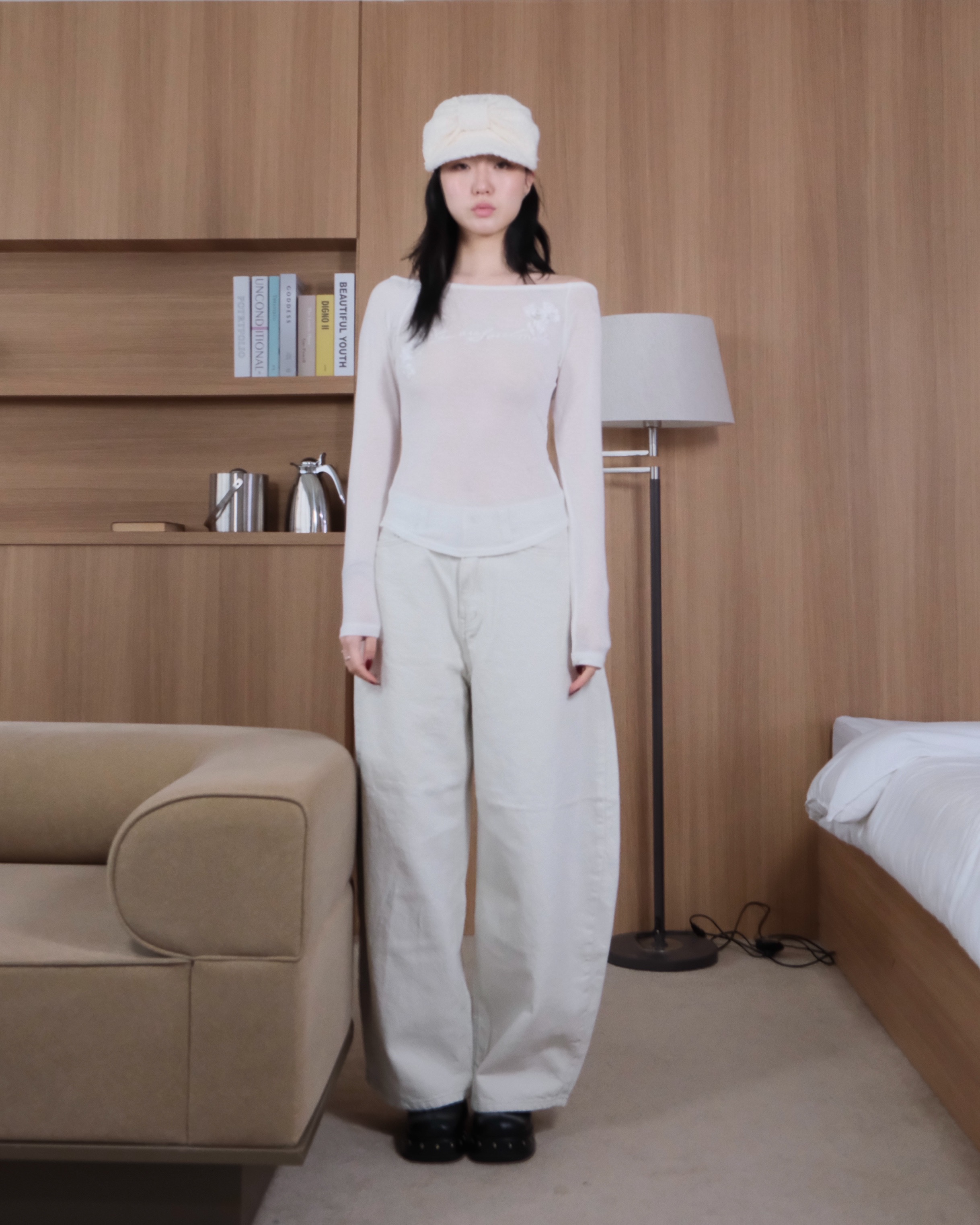 Fleece-back stud pants