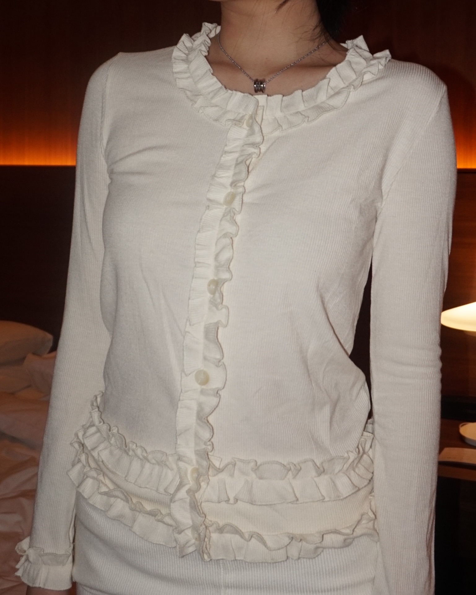 Frill cardigan