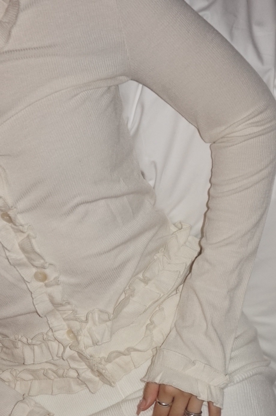 Frill cardigan