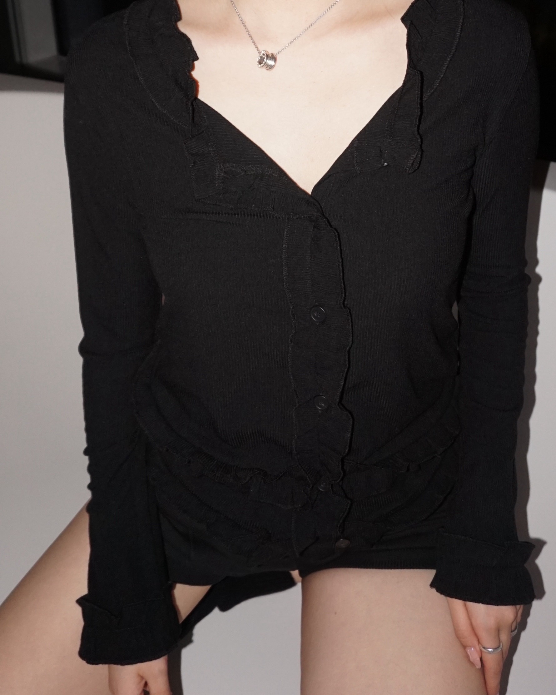 Frill cardigan