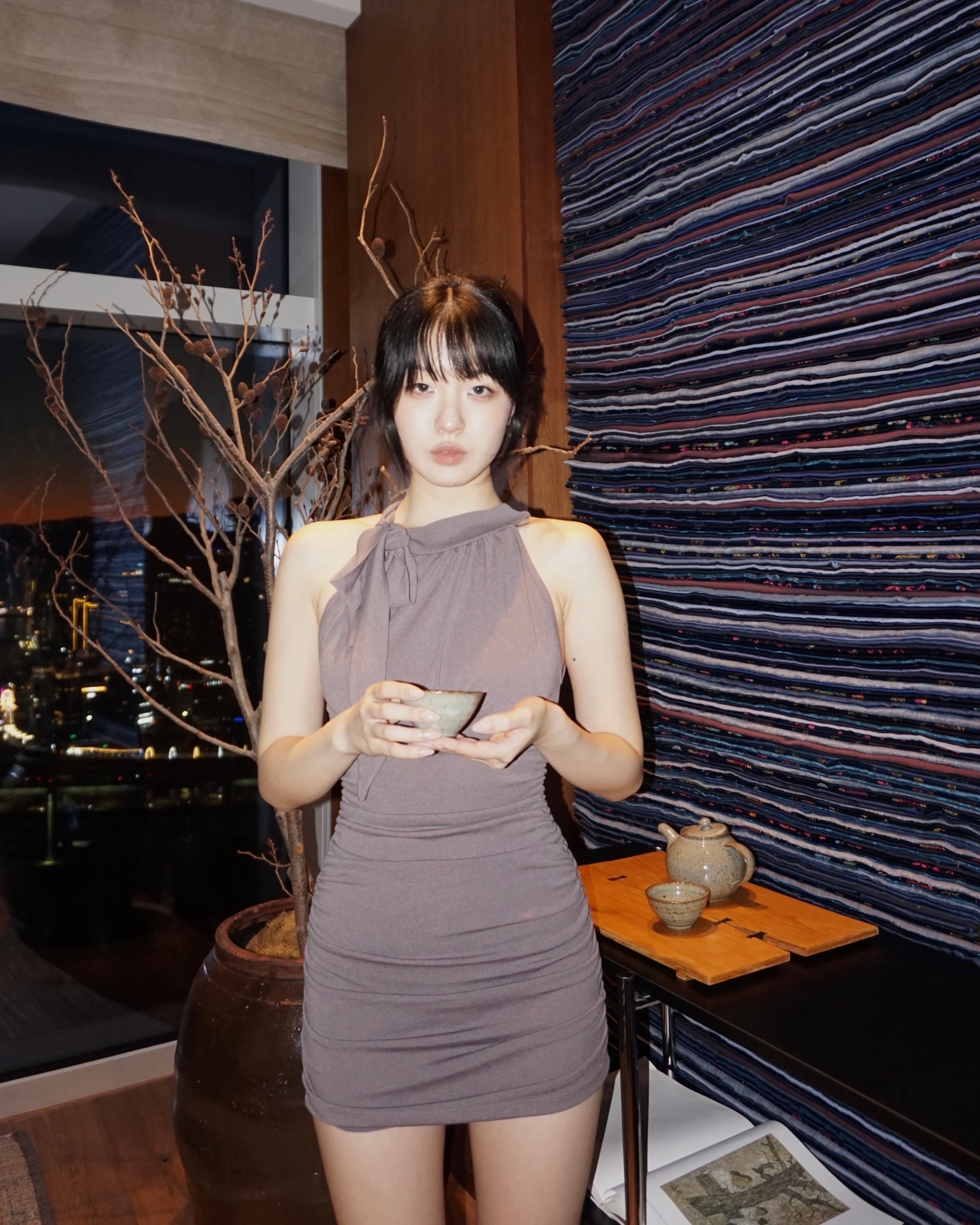 Holly strap slip dress