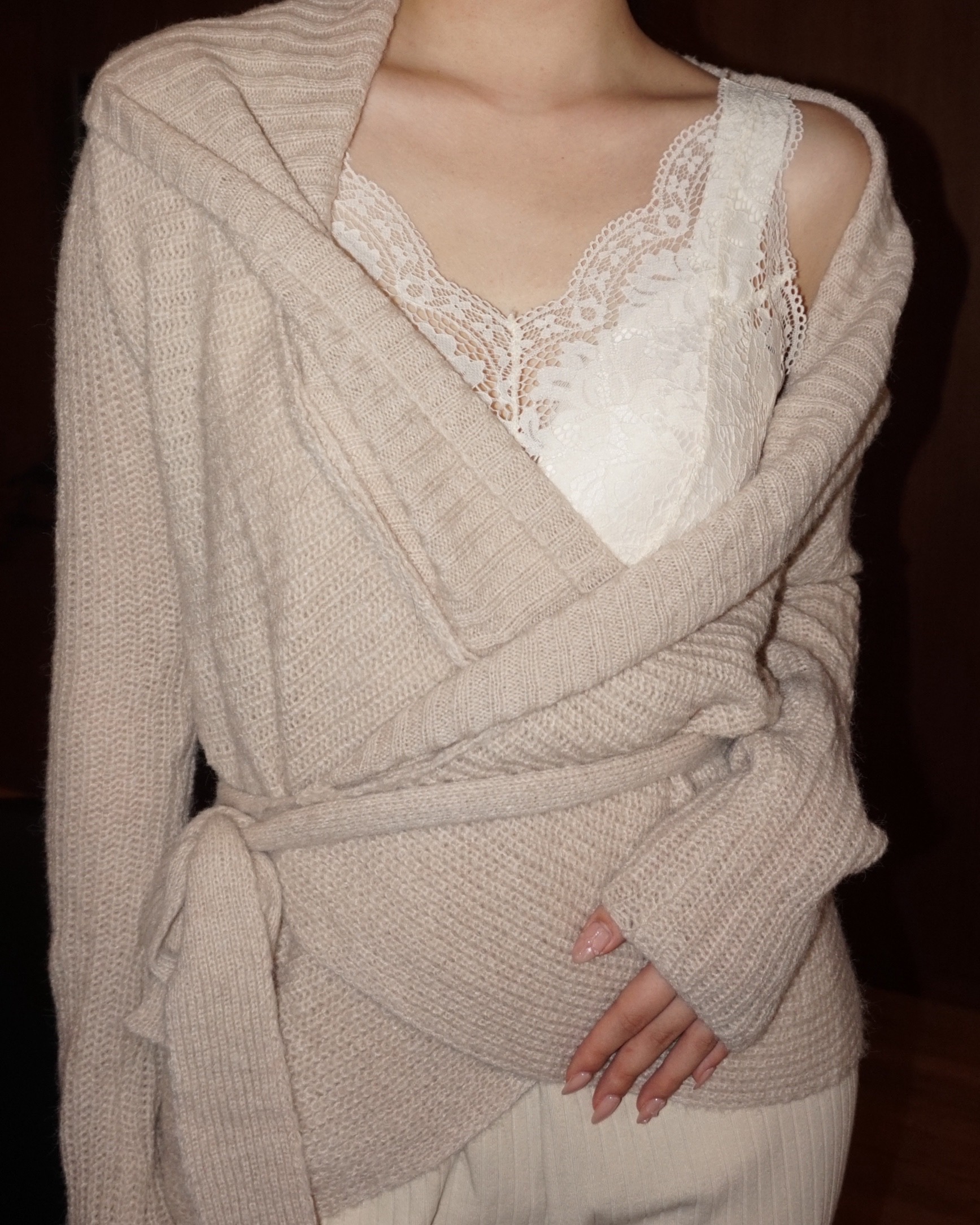 Casey lace top & cardigan Set