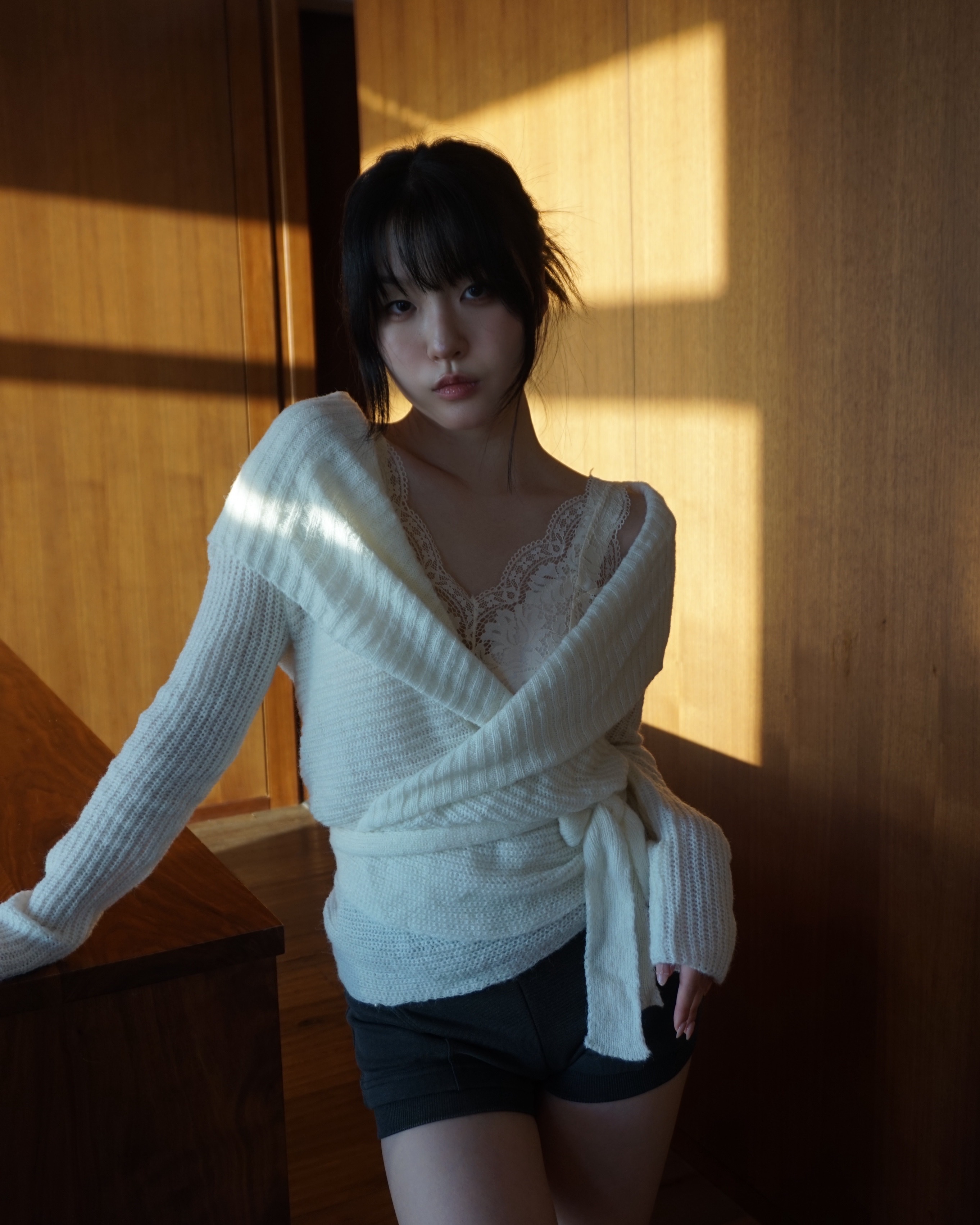 Casey lace top & cardigan Set