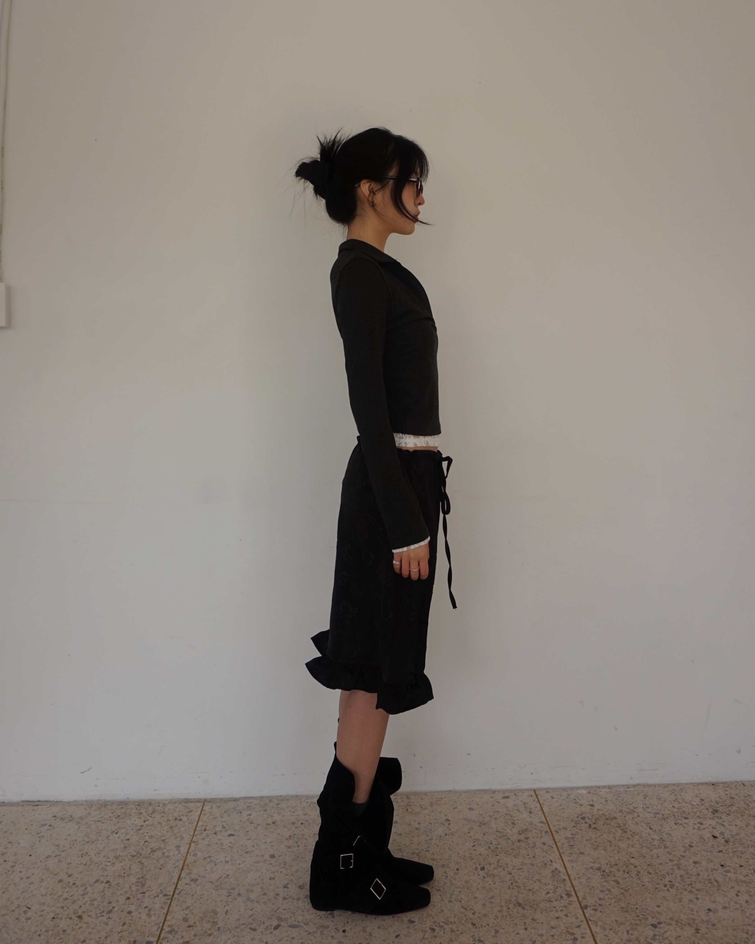 Rose vintage mid skirt