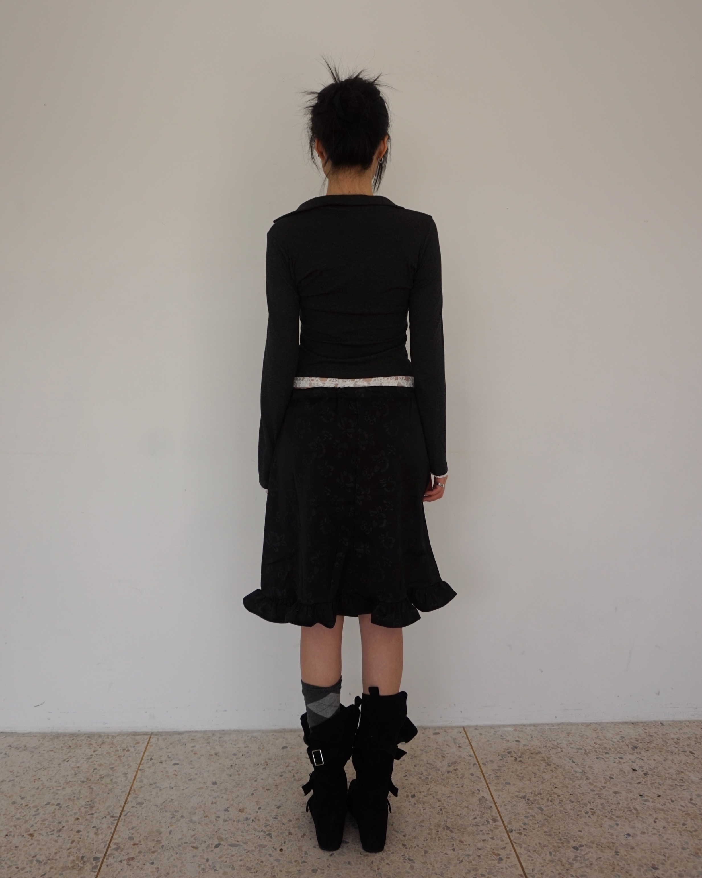 Rose vintage mid skirt