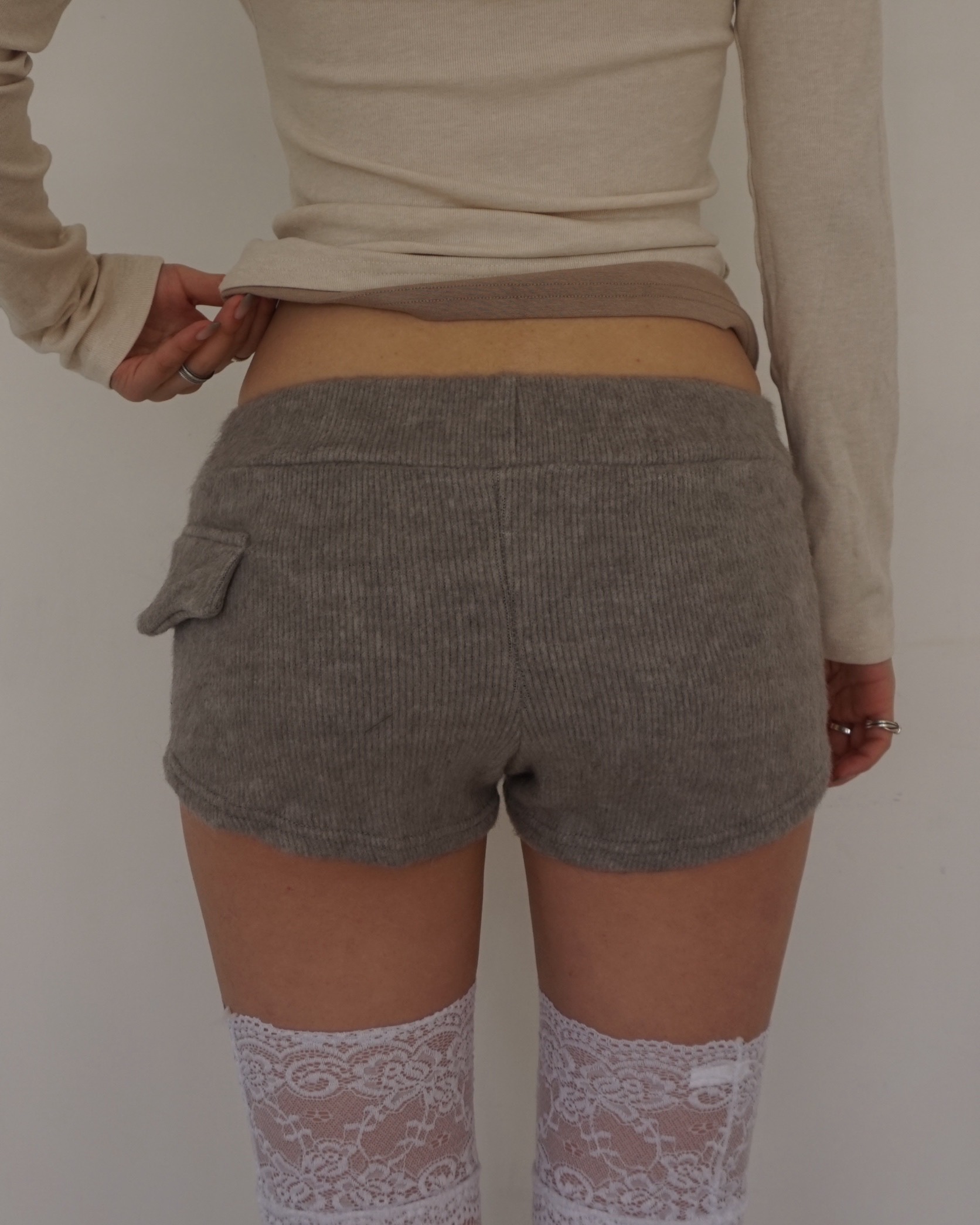 Fluffy knit pants