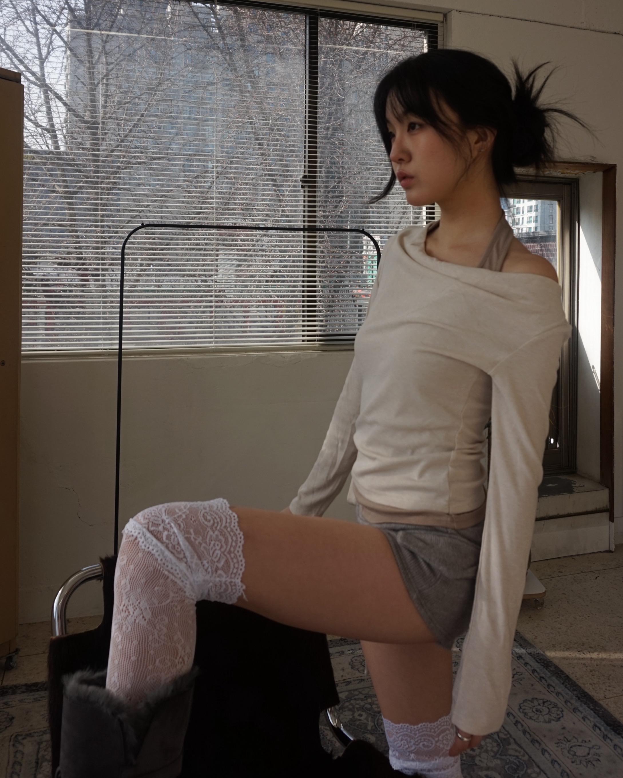 Flower over socks