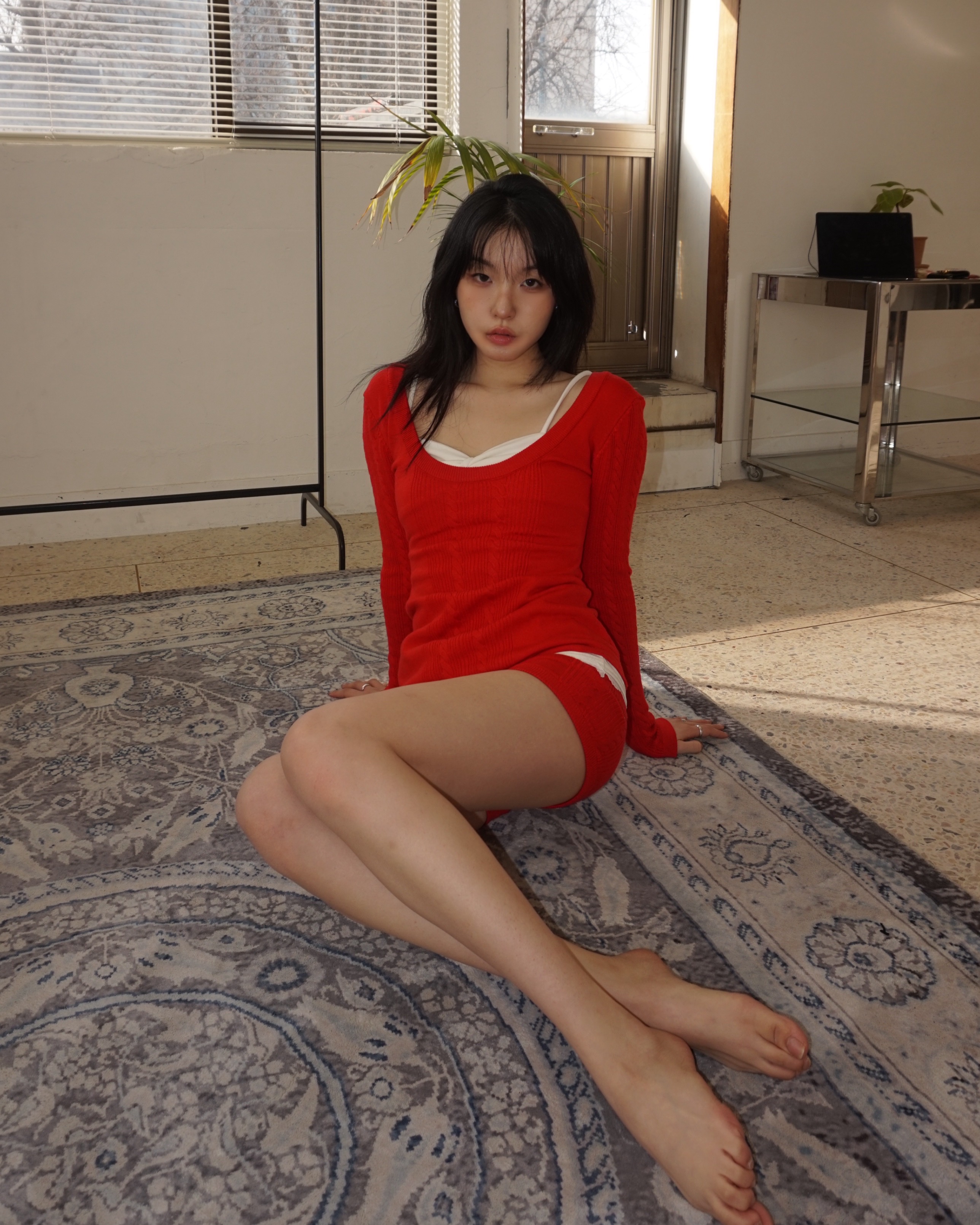 Cable knit layeerd set (3pcs)