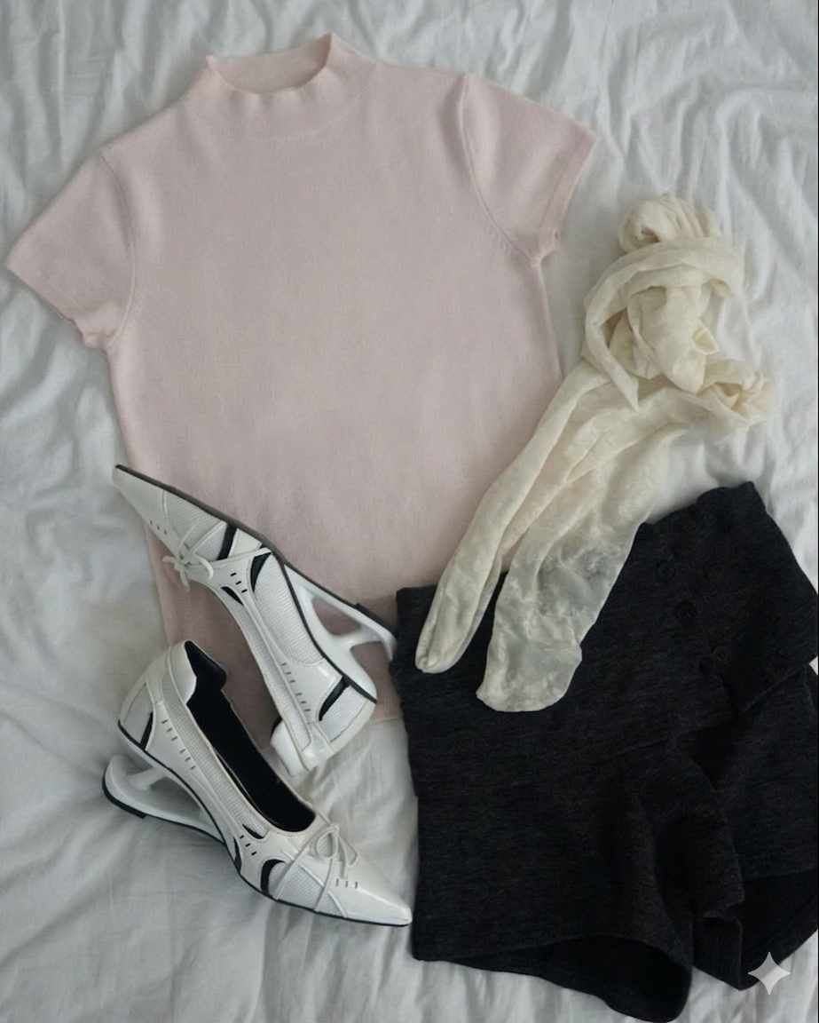Soft cap-sleeve knit
