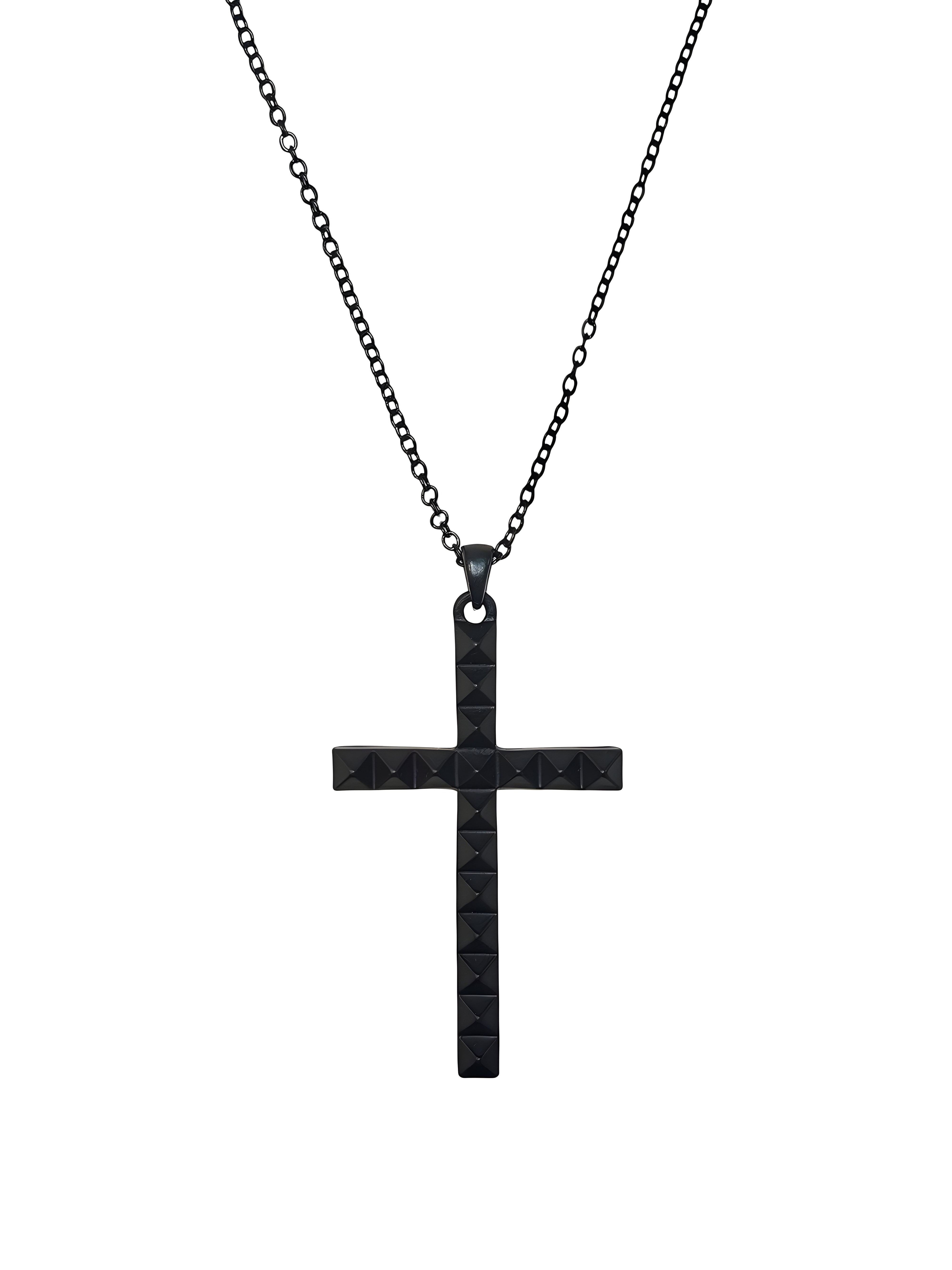 Studded Cross - Black