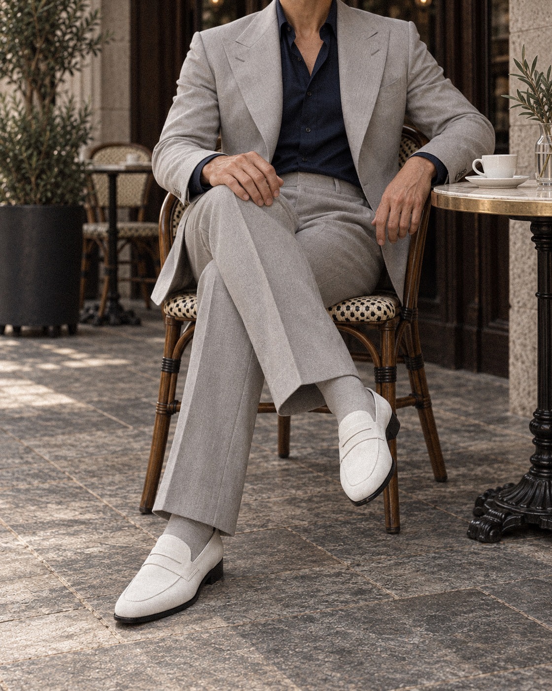Luce Penny Loafers #027 [White suede]