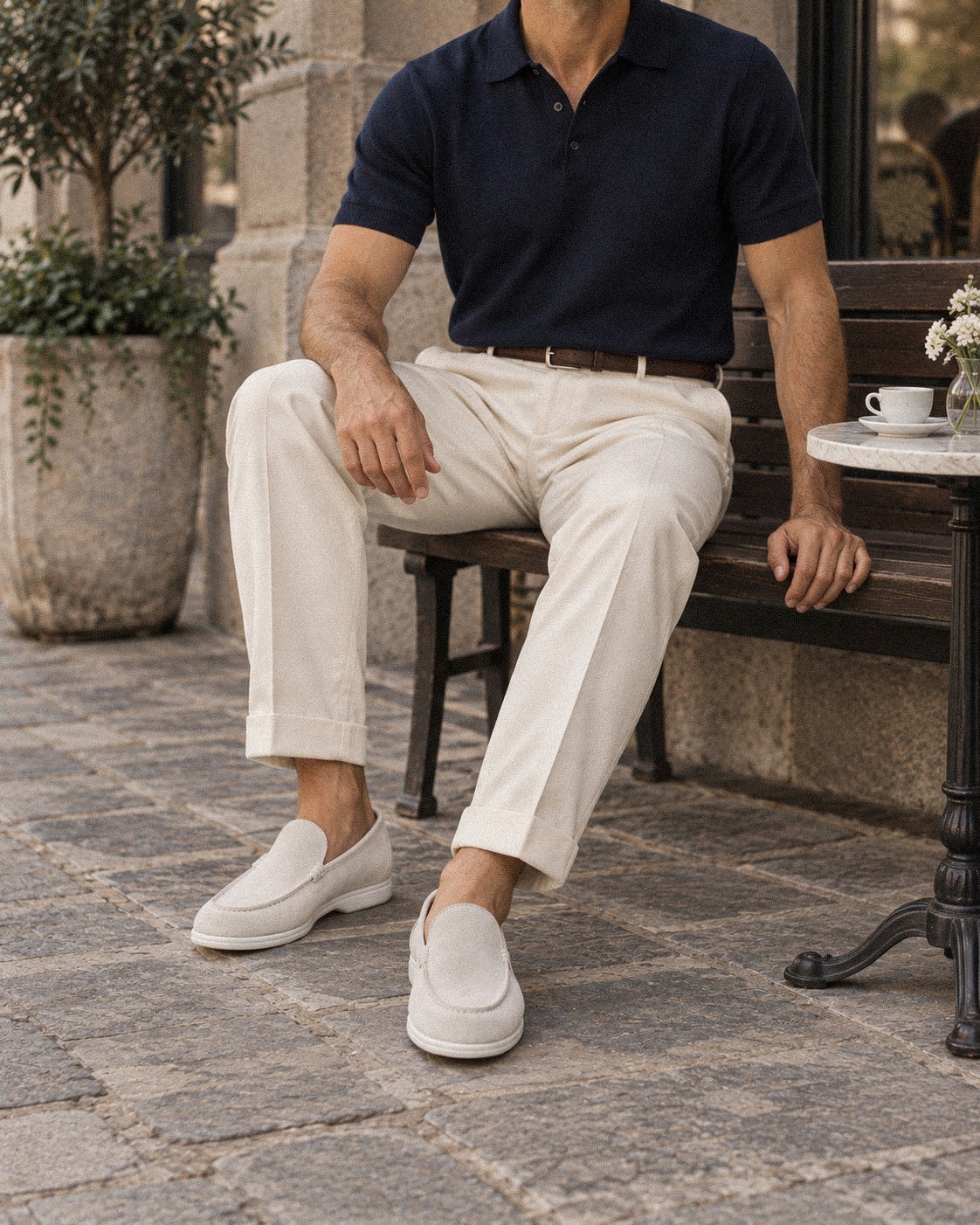 Resort Loafers #502W [White suede]