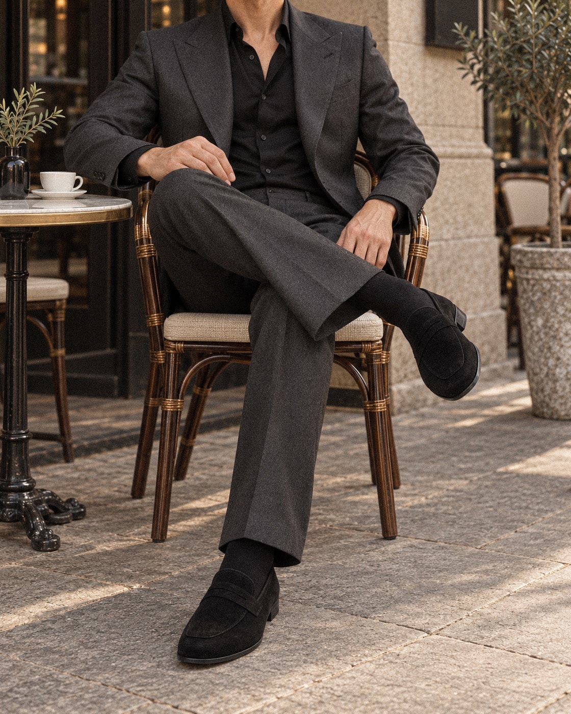Luce Penny Loafers #027 [Black suede]