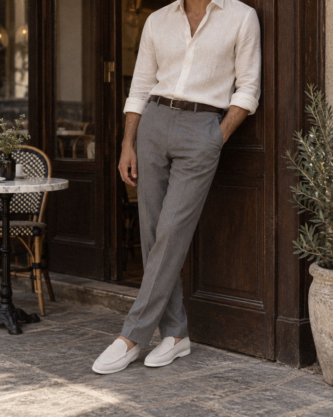 Resort Loafers #502W [White suede]