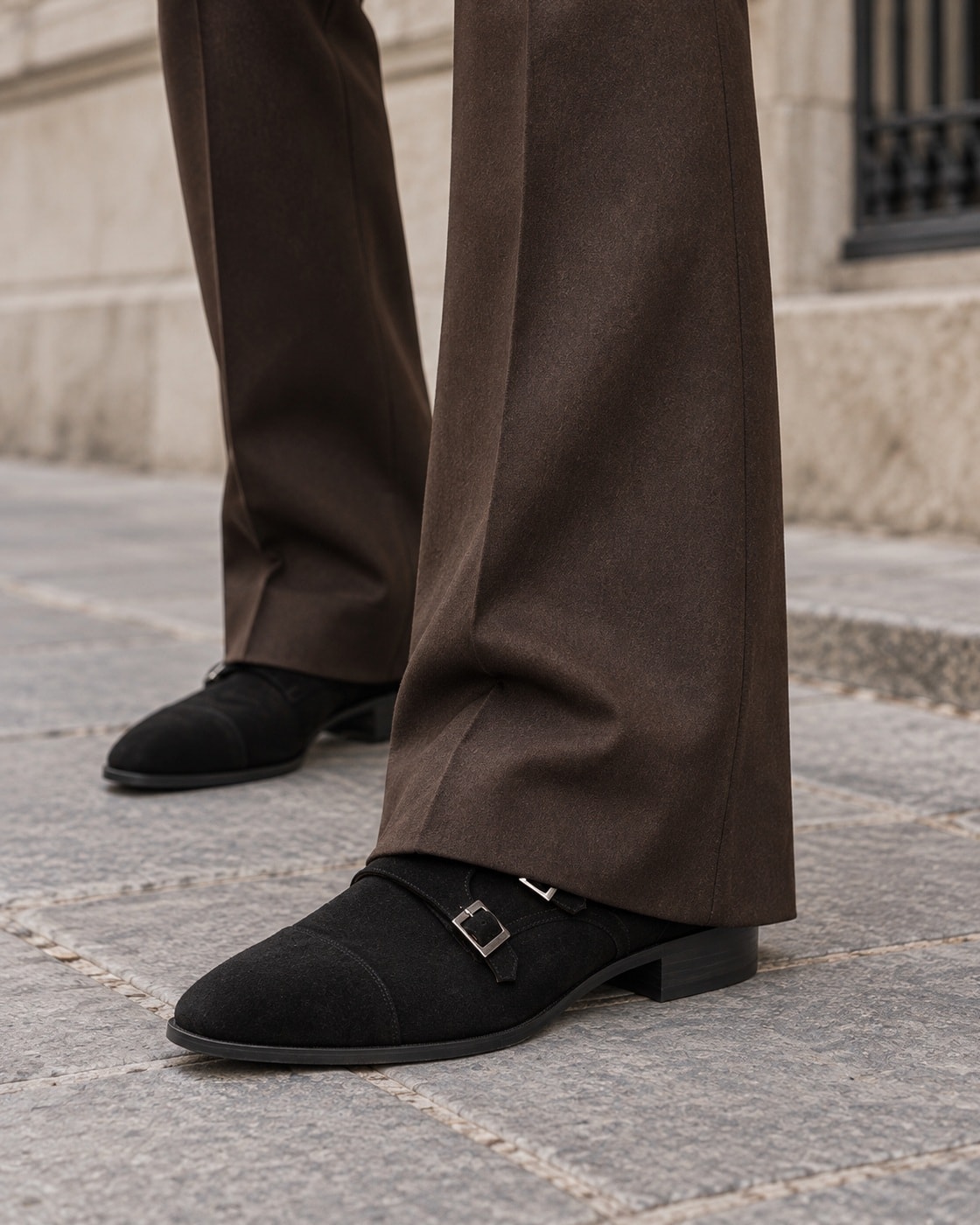 Ardor Monk-strap #1003 [Black suede]