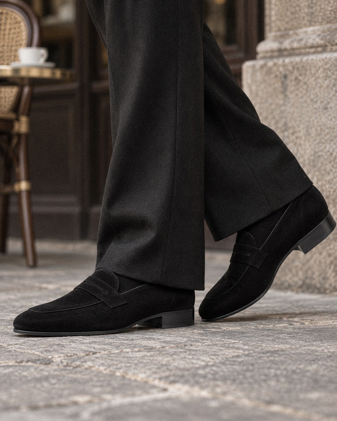 Luce Penny Loafers #027 [Black suede]