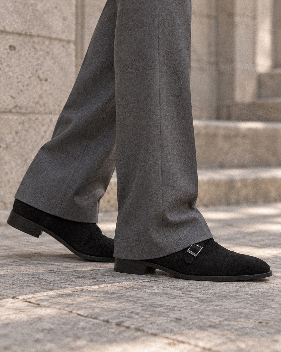 Ardor Monk-strap #1003 [Black suede]