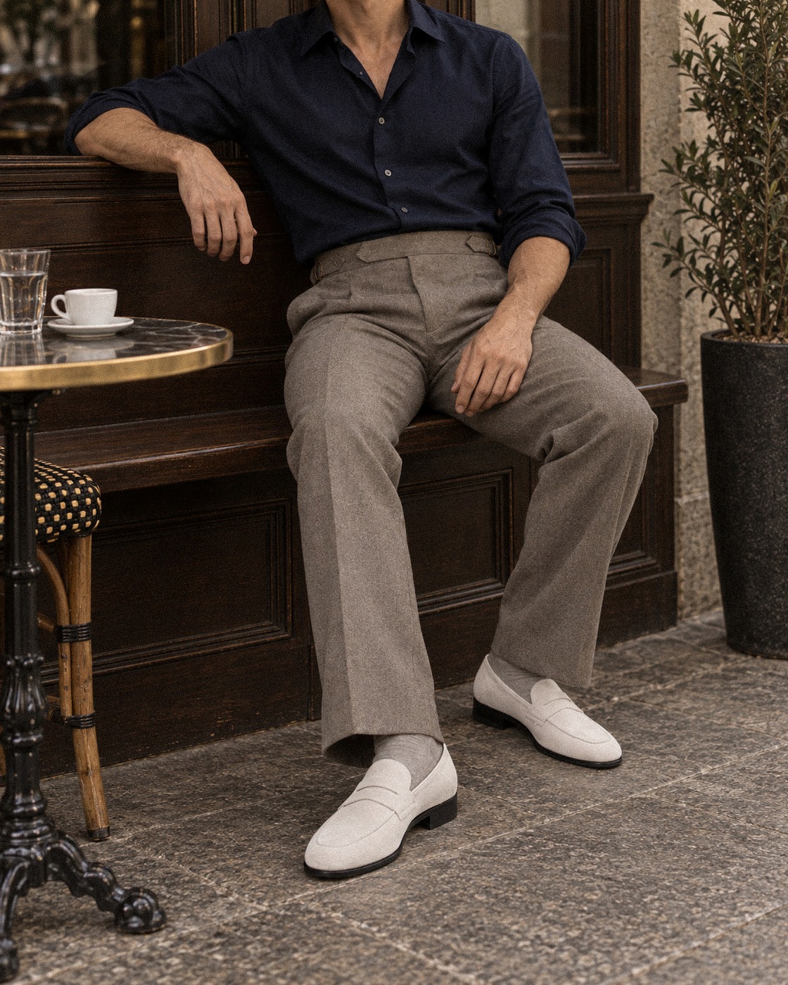 Luce Penny Loafers #027 [White suede]