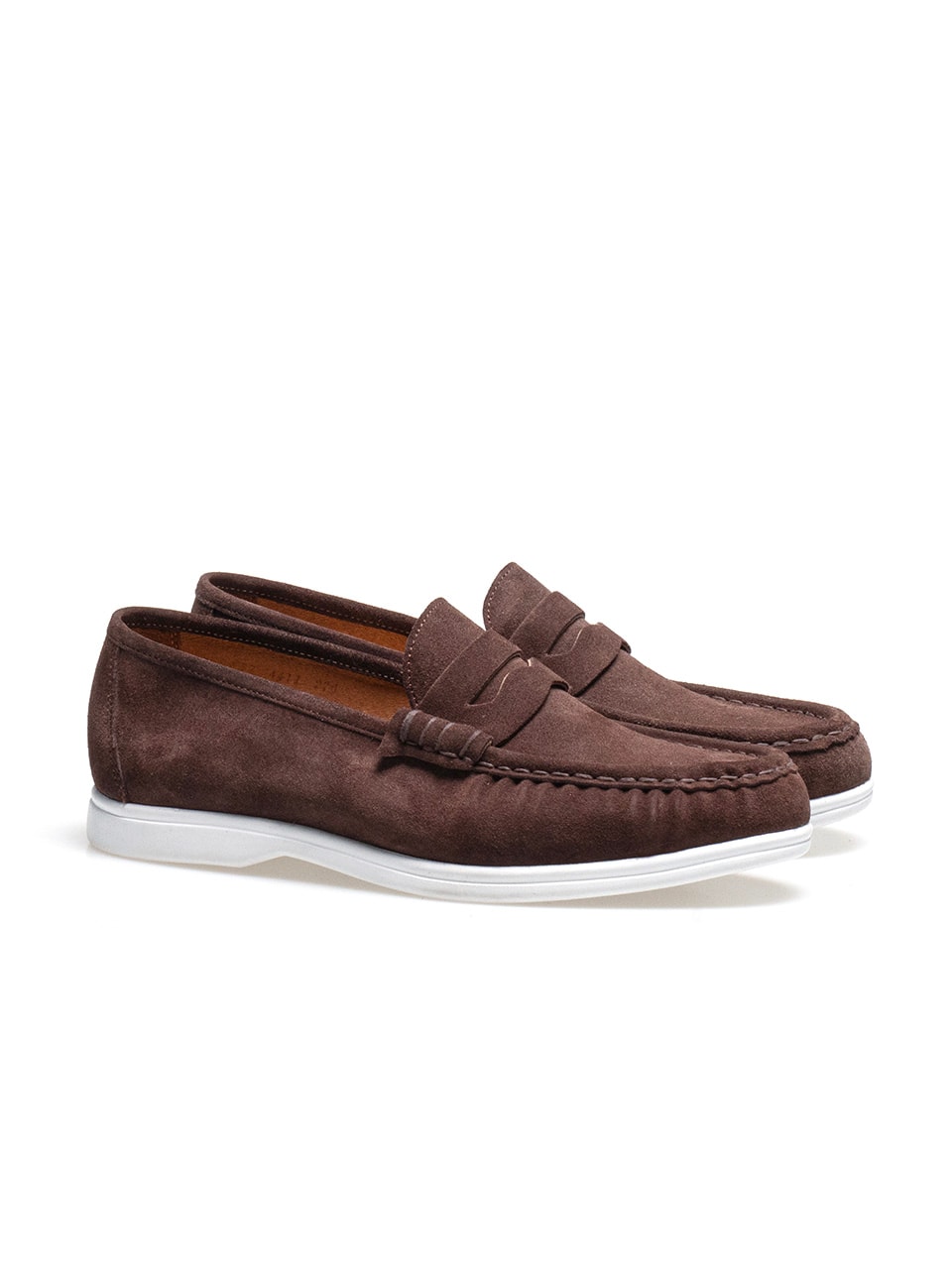 Resort Shirring Loafers #4411W [Dark brown suede]