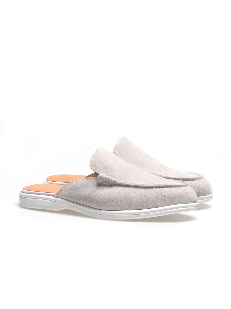 Resort Mules #4413W [White suede]