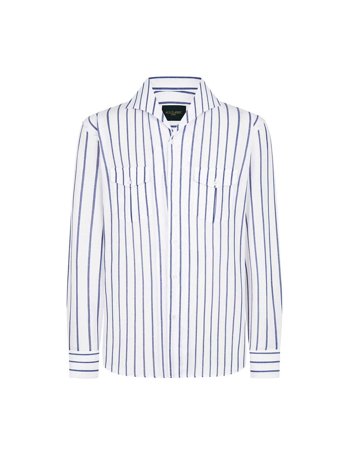 Italian Shirt #2 [Blue stripe linen]