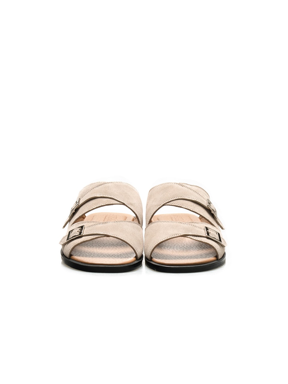 Buckle Slippers #7004  [Ivory suede]