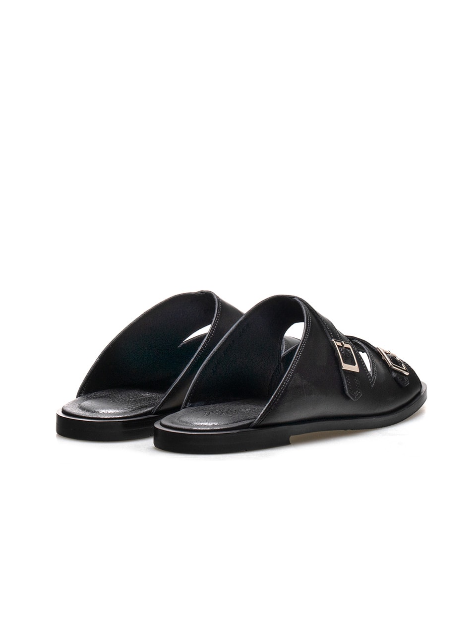 Buckle Slippers #7004  [Black]