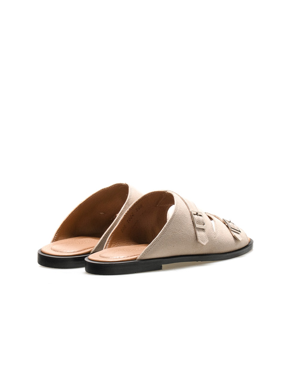 Buckle Slippers #7004  [Ivory suede]
