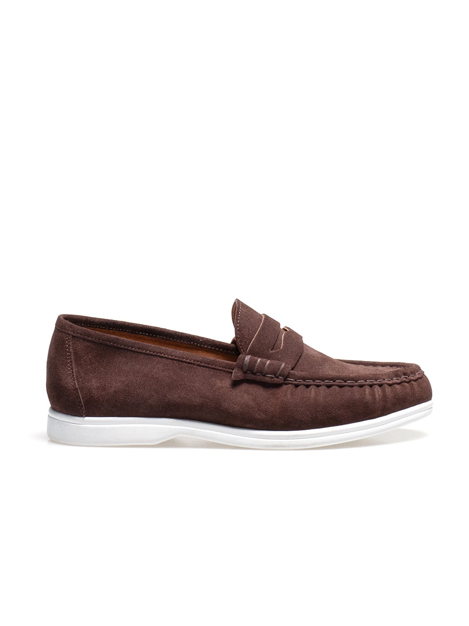Resort Shirring Loafers #4411W [Dark brown suede]