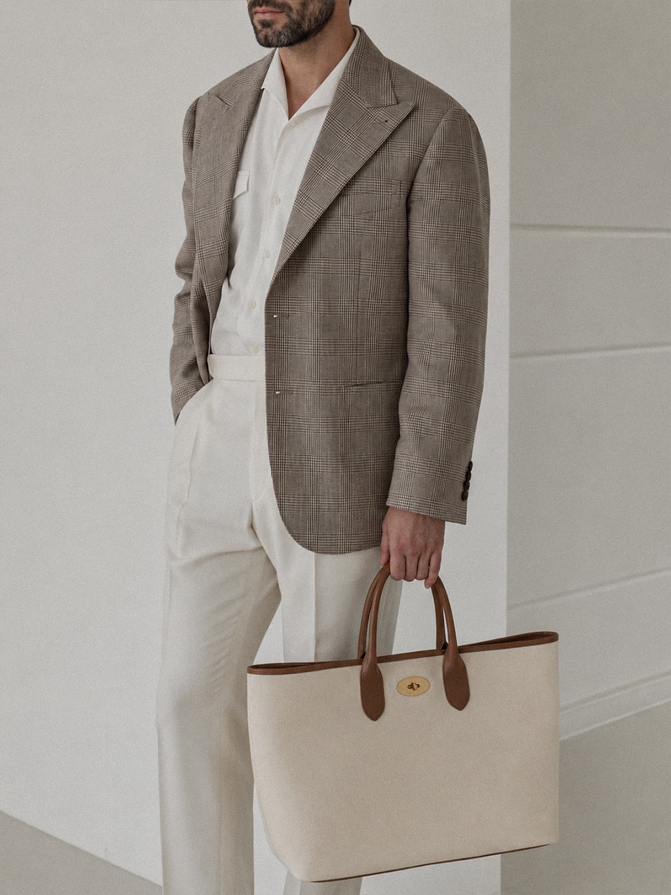 Brera tote bag #1 [Ivory canvas]