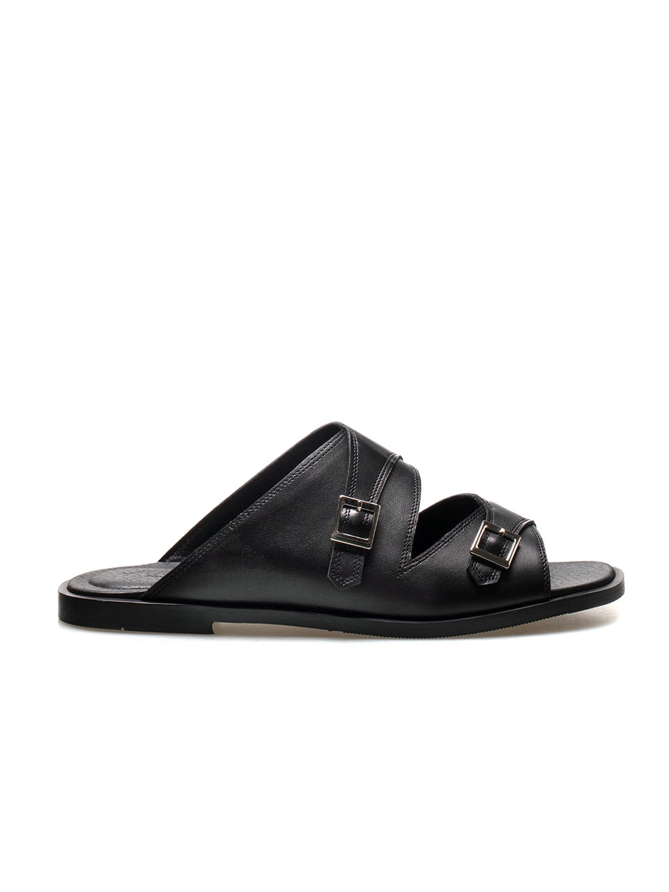 Buckle Slippers #7004  [Black]