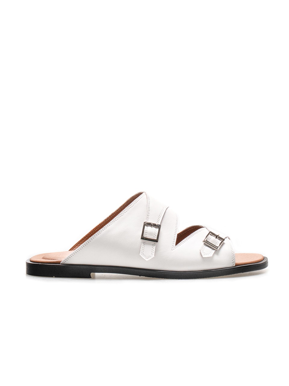 Buckle Slippers #7004  [White]