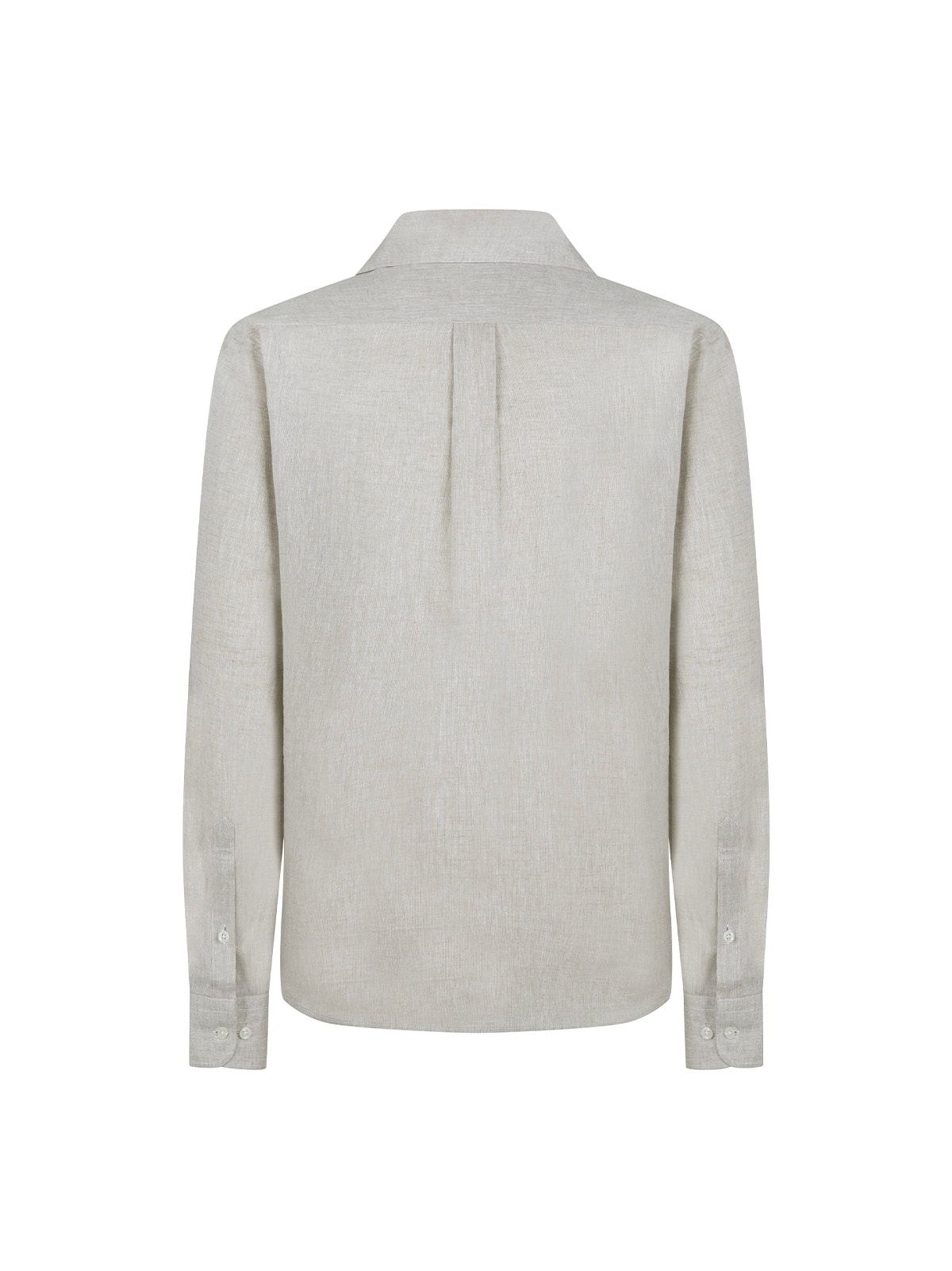 Open-Collar Shirts #006 [Beige linen]